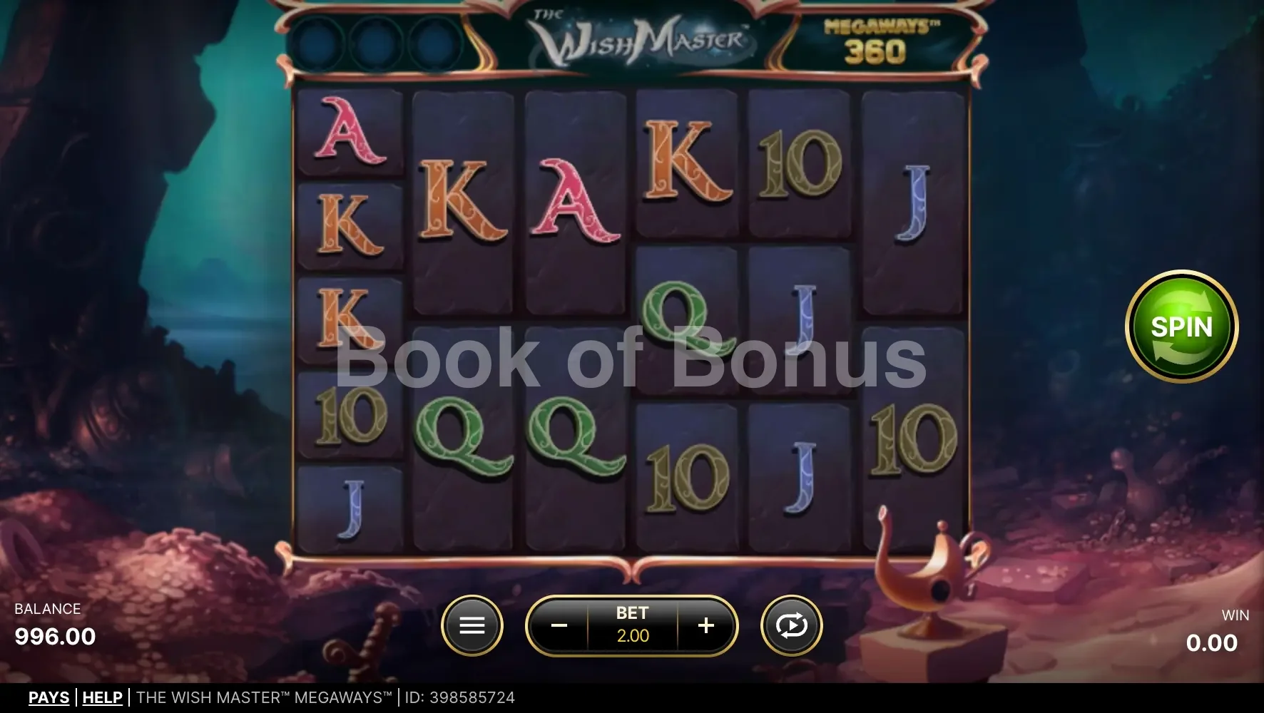 Deuxième vue du jeu Wish Master Megaways