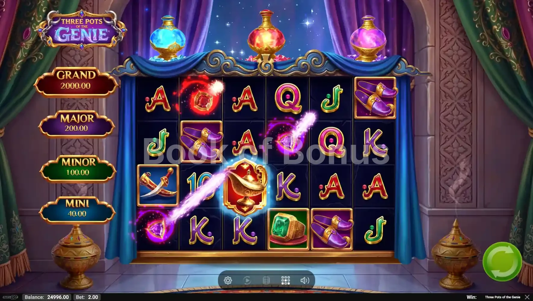Three Pots of The Genie par Play'n GO - base game 2