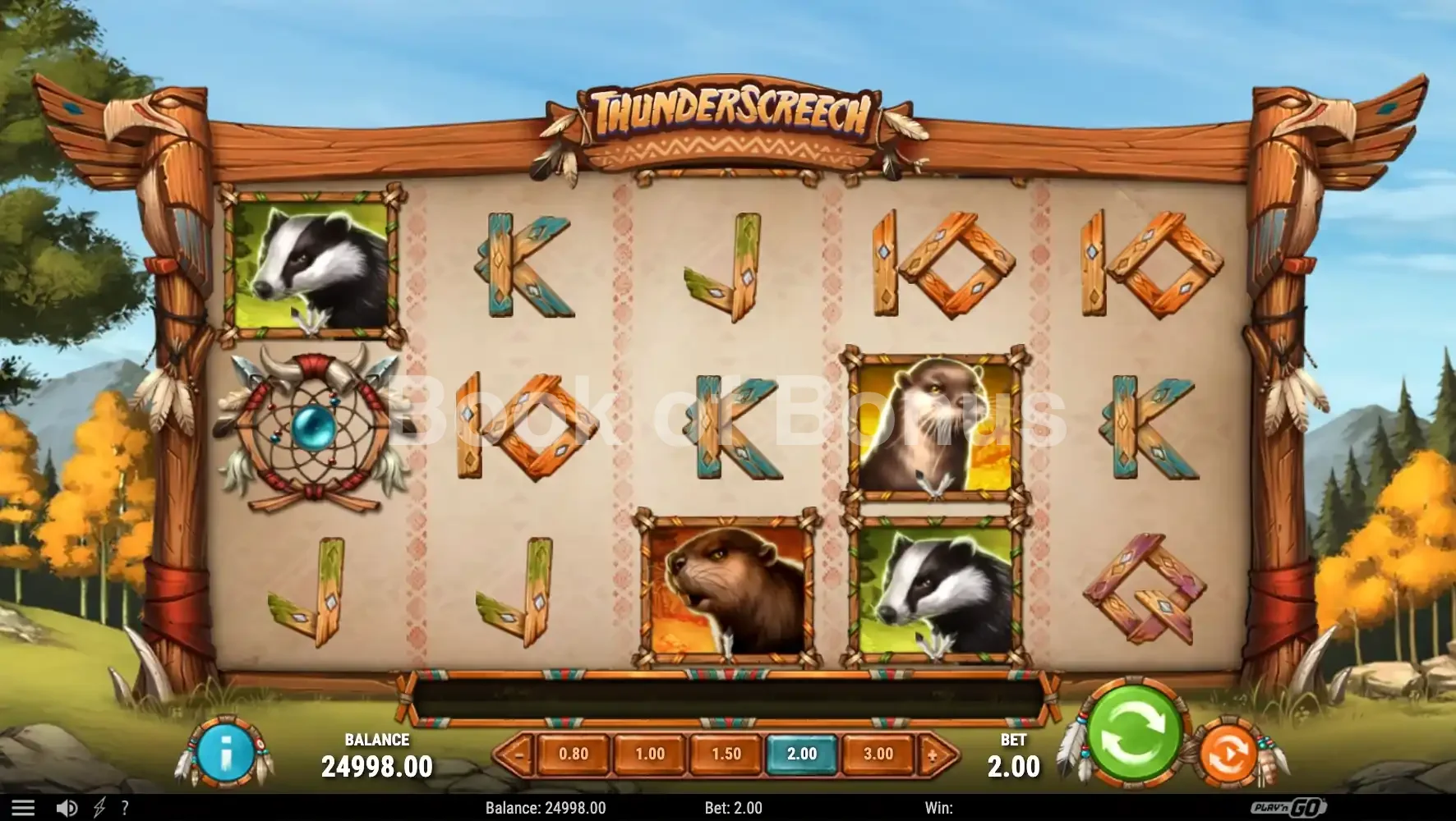 Thunder Screech par Play'n GO - jeu de base et disposition des rouleaux