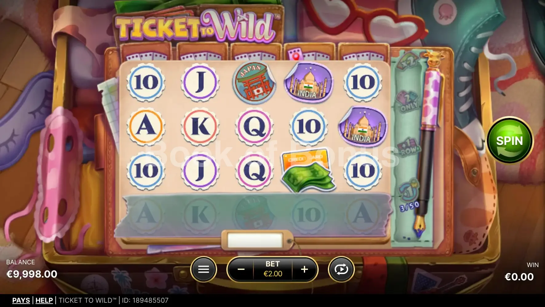 Ticket To Wild par NetEnt - jeu de base et disposition des rouleaux