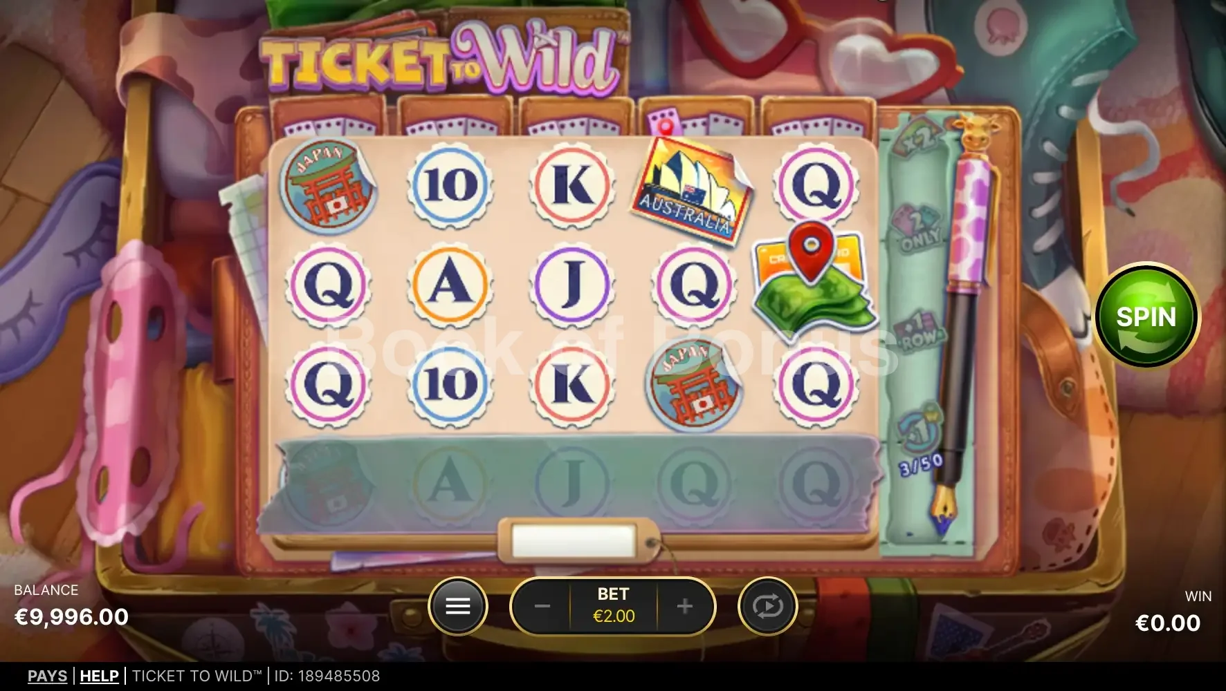 Ticket To Wild par NetEnt - base game 2