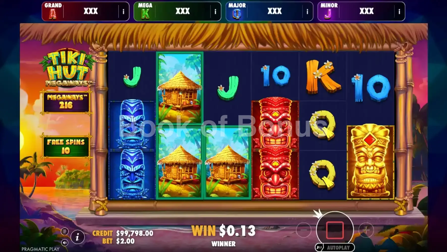 Tiki Hut Megaways par Pragmatic Play - tours gratuits