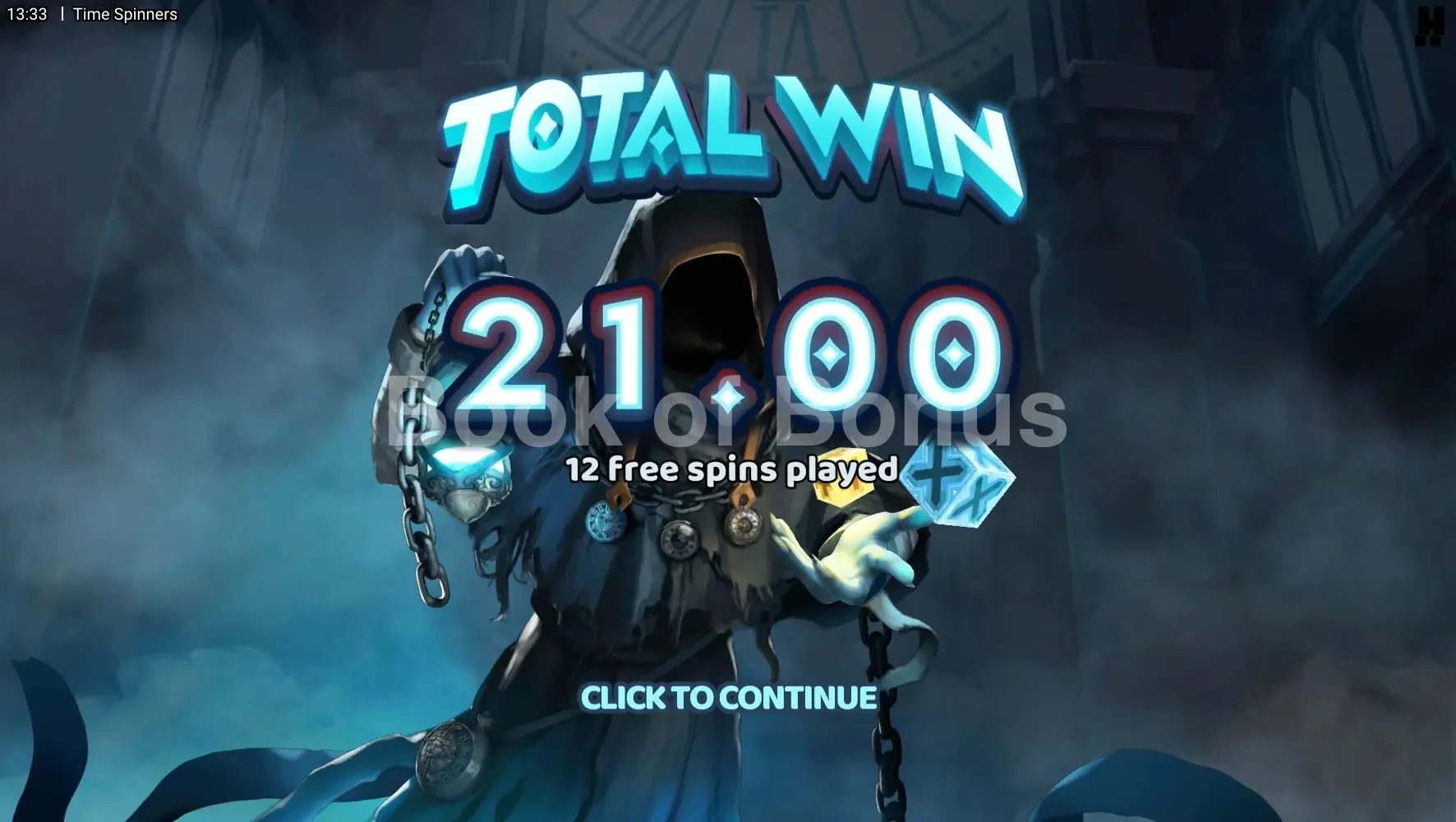 Time Spinners par Hacksaw Gaming - gros gain