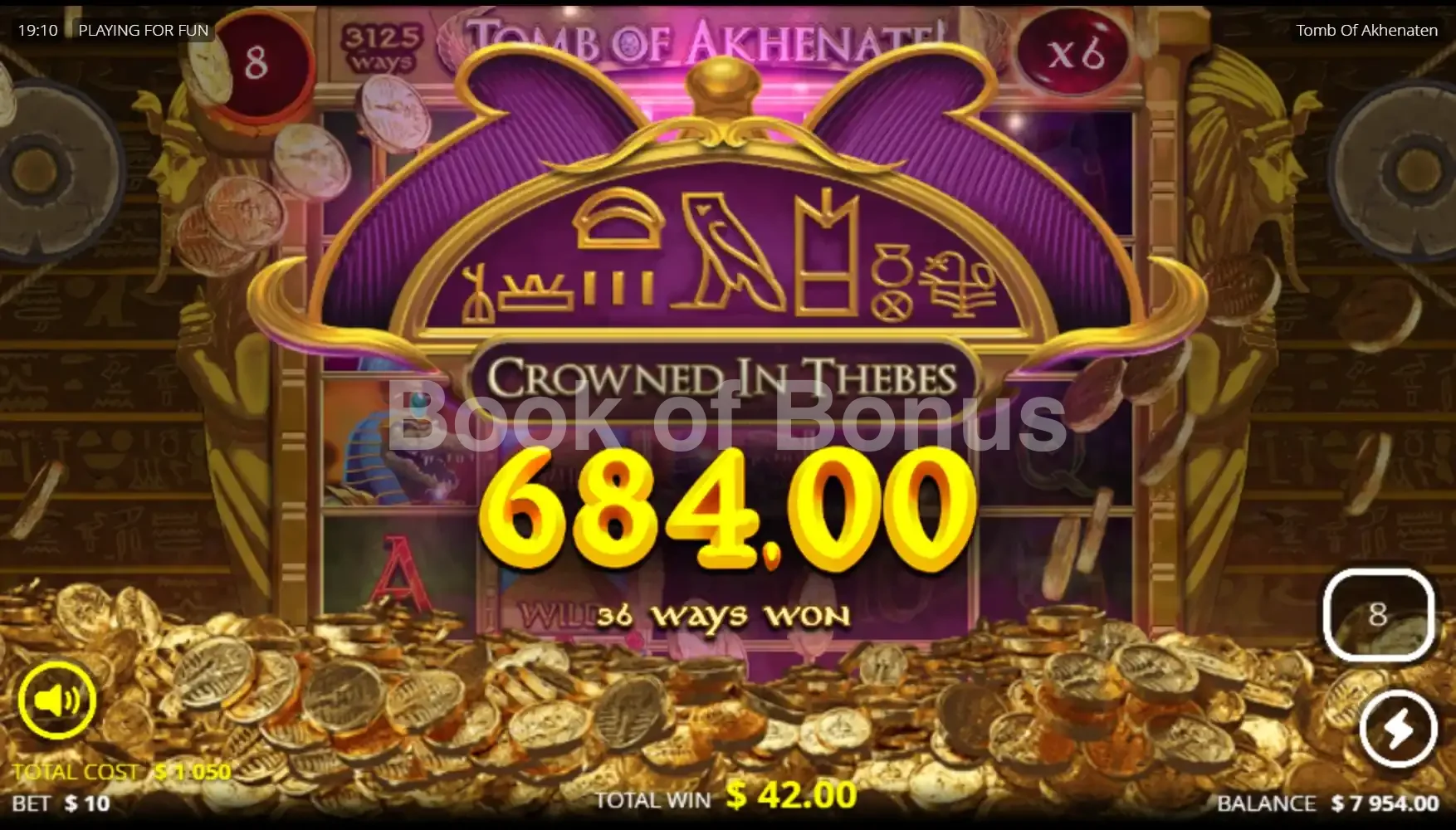 Tomb of Akhenaten par Nolimit City - gros gain
