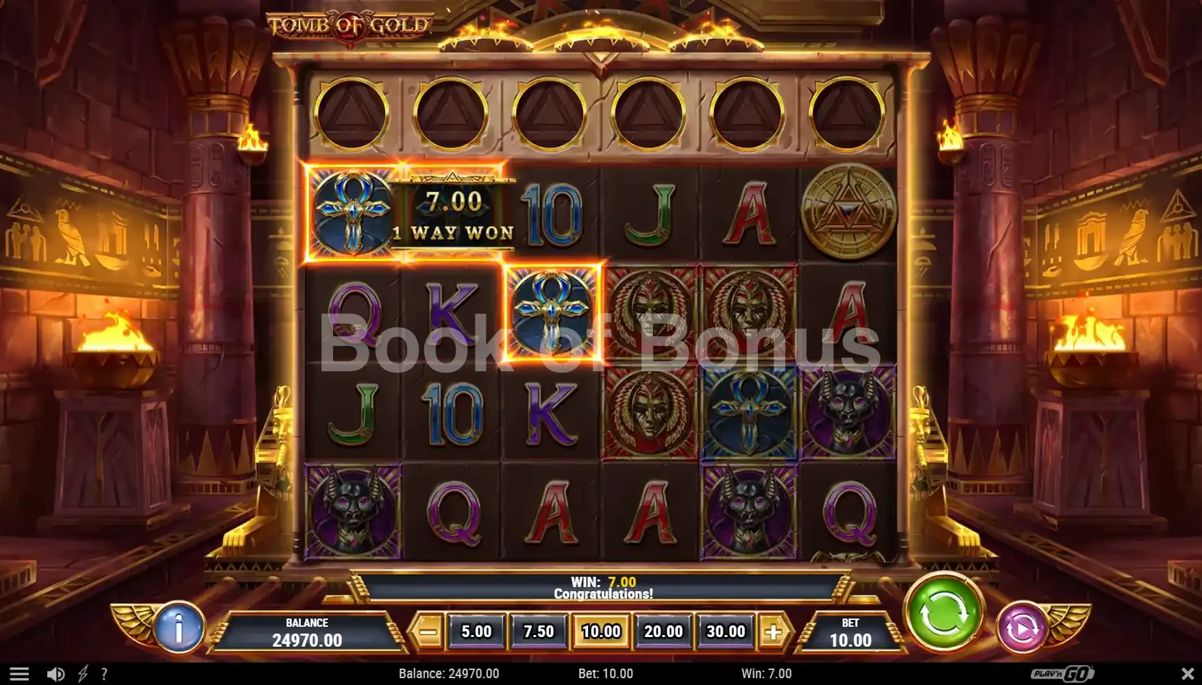 Résultat de spin Tomb of Gold
