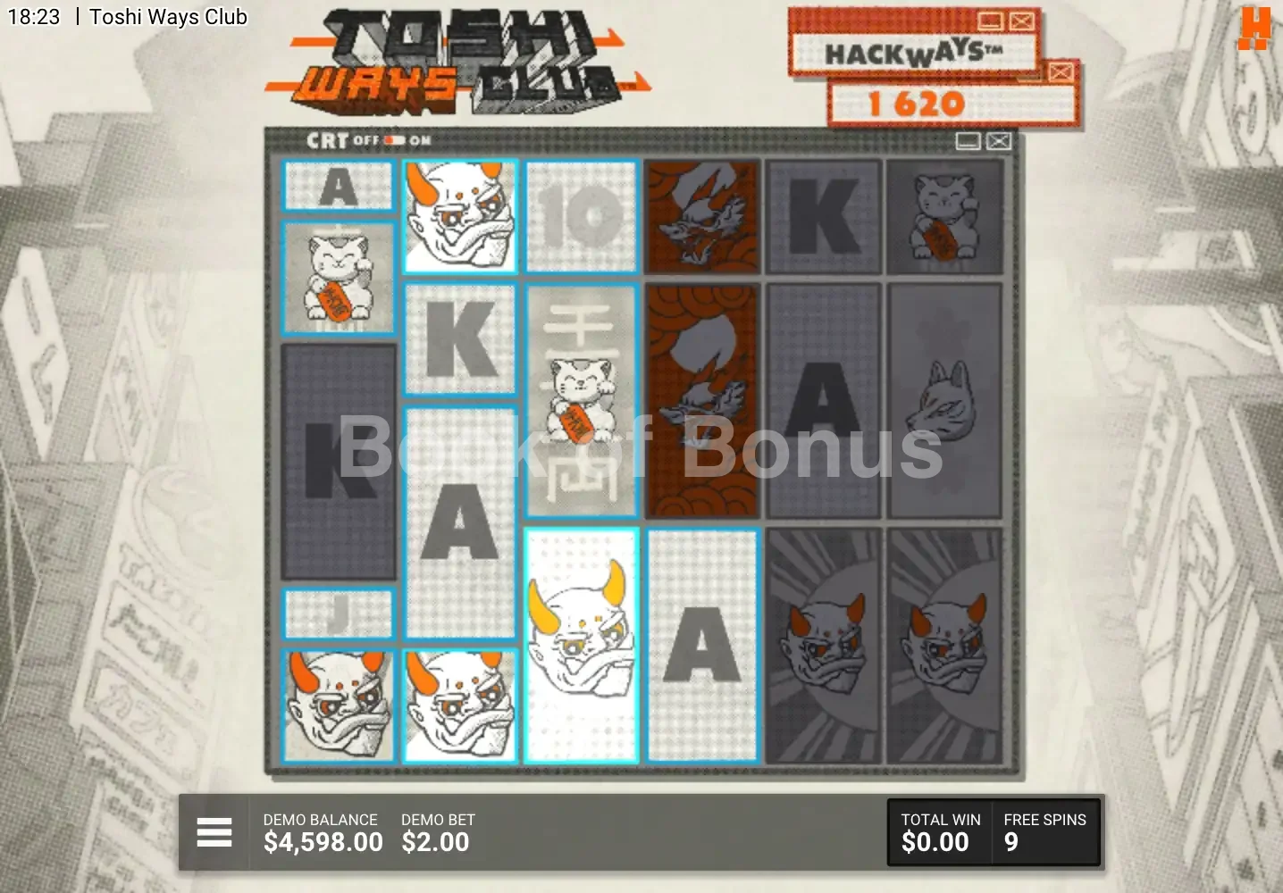 Toshi Ways Club par Hacksaw Gaming - tours gratuits