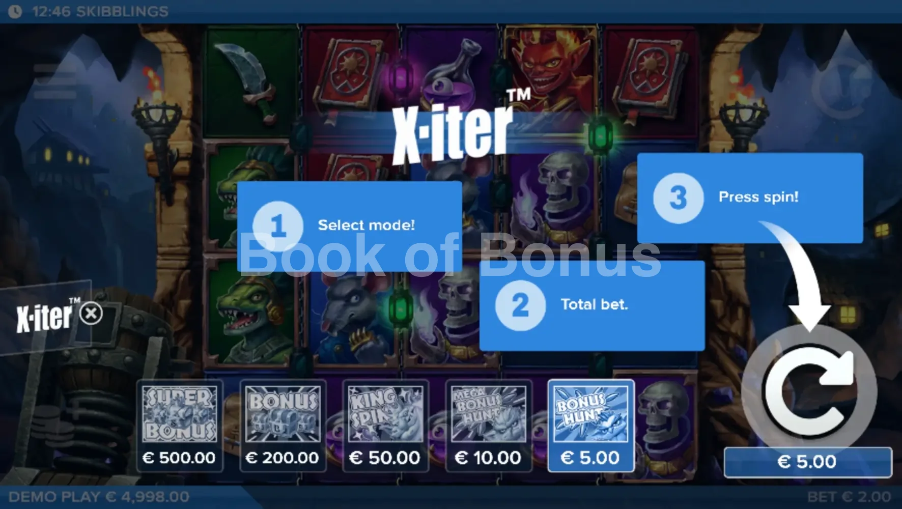 Trash Mobs par ELK Studios - menu d'achat de bonus et options