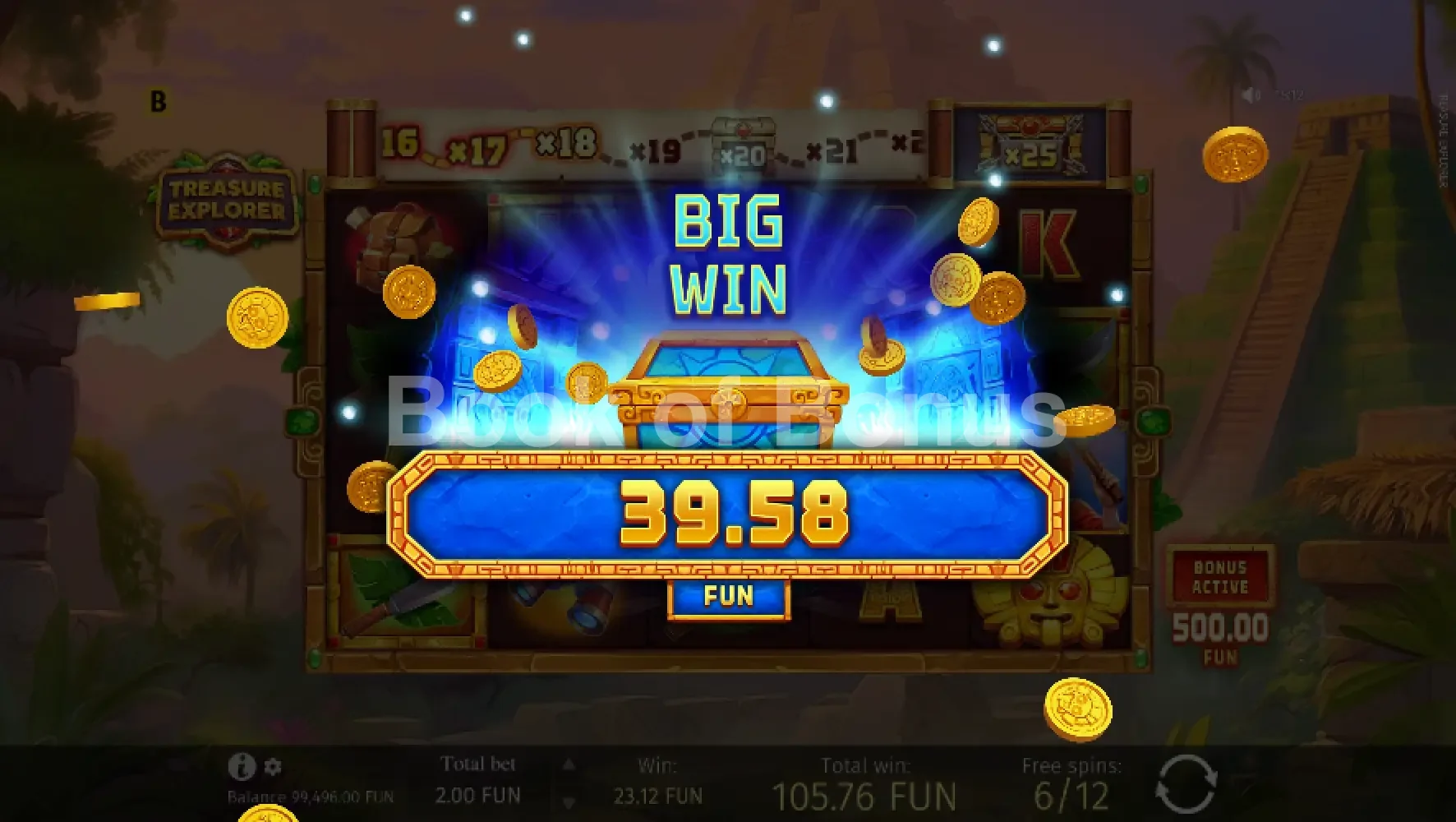 Treasure Explorer par BGaming - gros gain