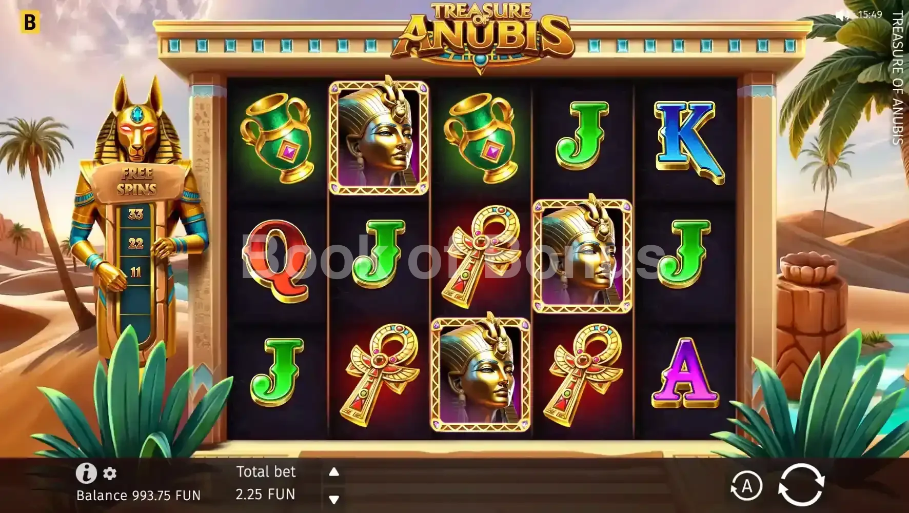 Treasure of Anubis par BGaming - base game 2