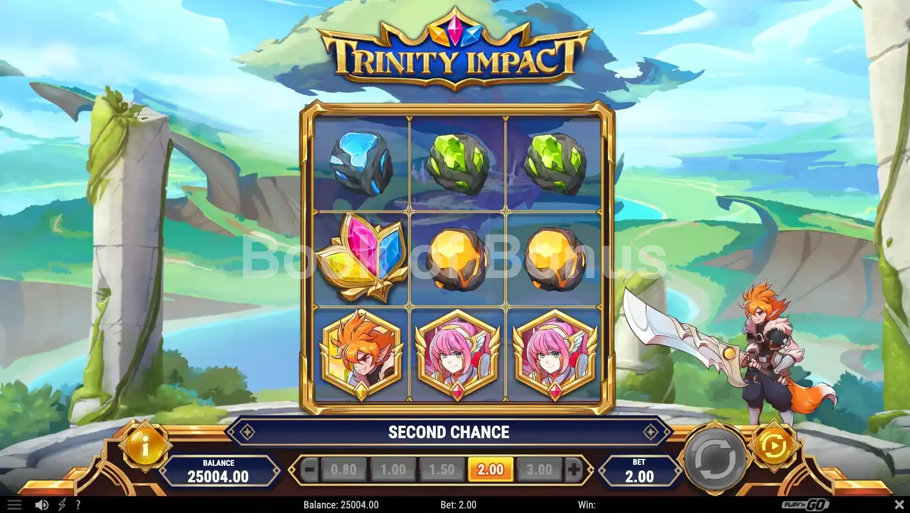 Trinity Impact par Play'n GO - jeu de base et disposition des rouleaux