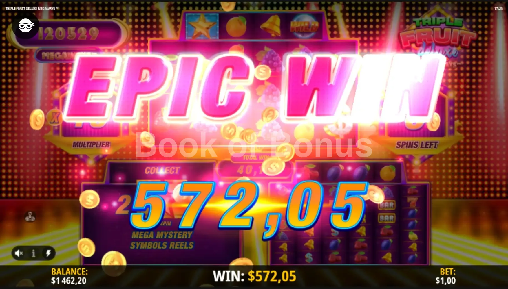 Triple Fruit Deluxe Megaways par iSoftBet - gros gain
