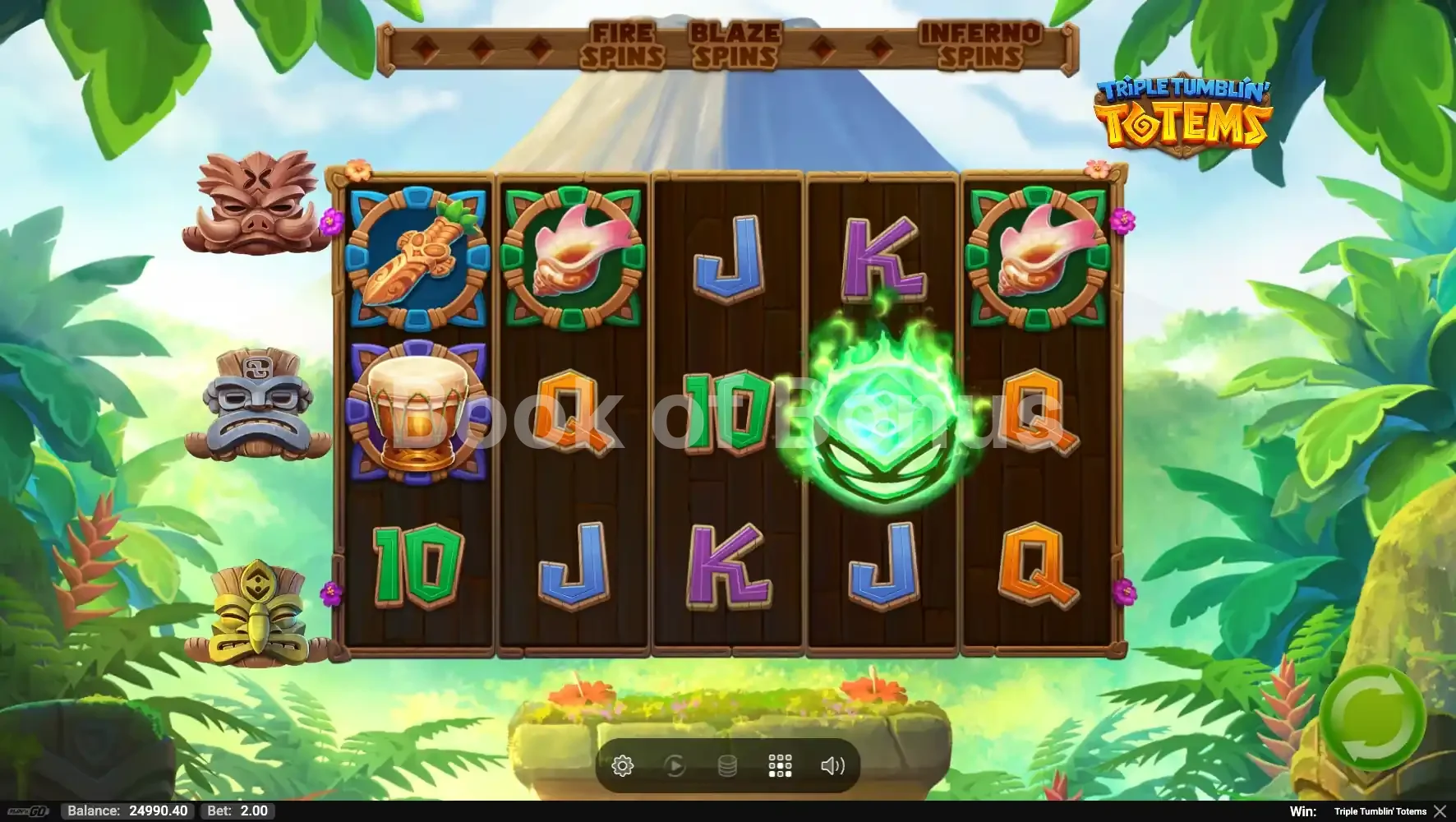 Cascade en jeu Triple Tumblin' Totems