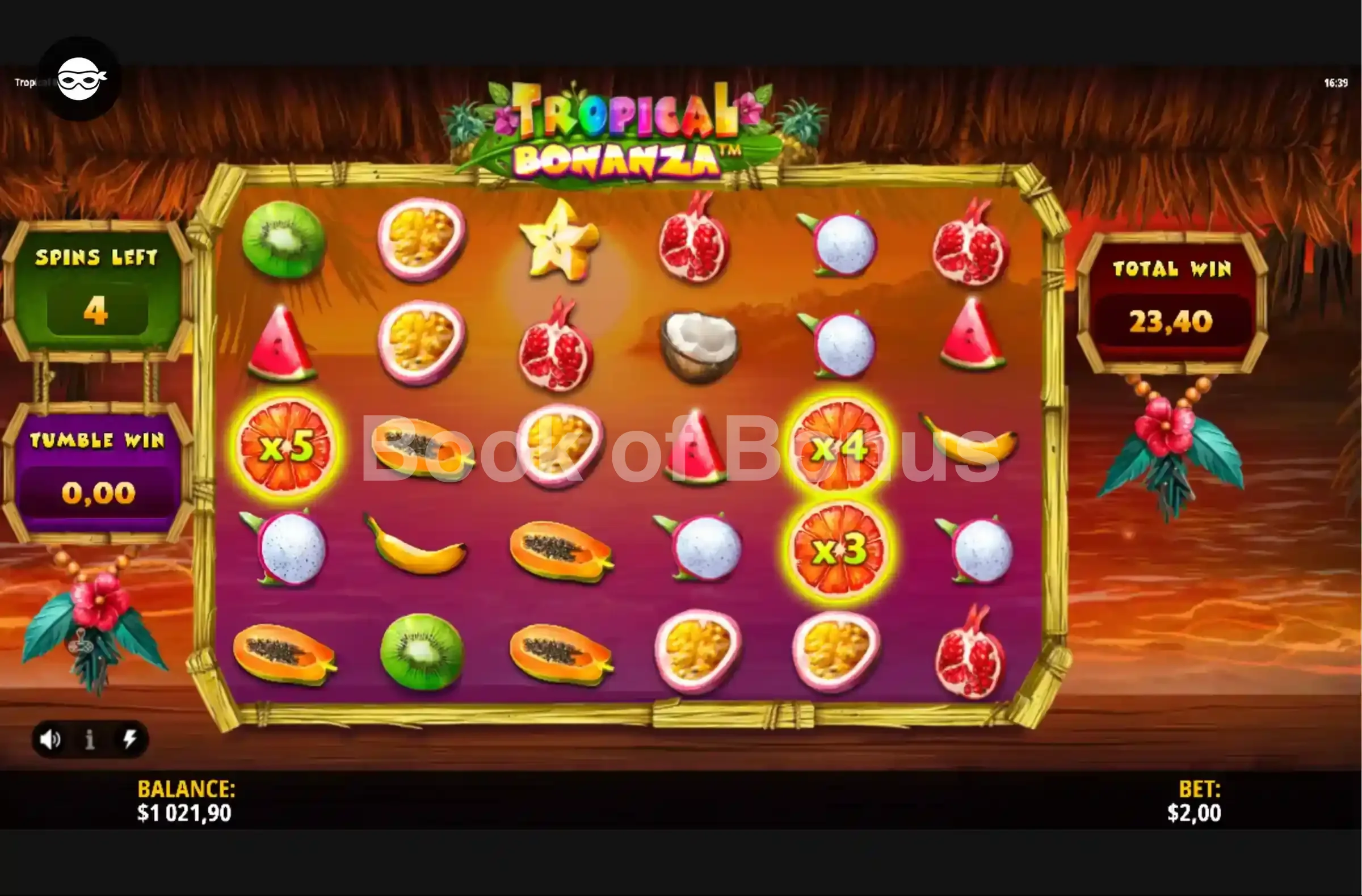 Tropical Bonanza par iSoftBet - tours gratuits