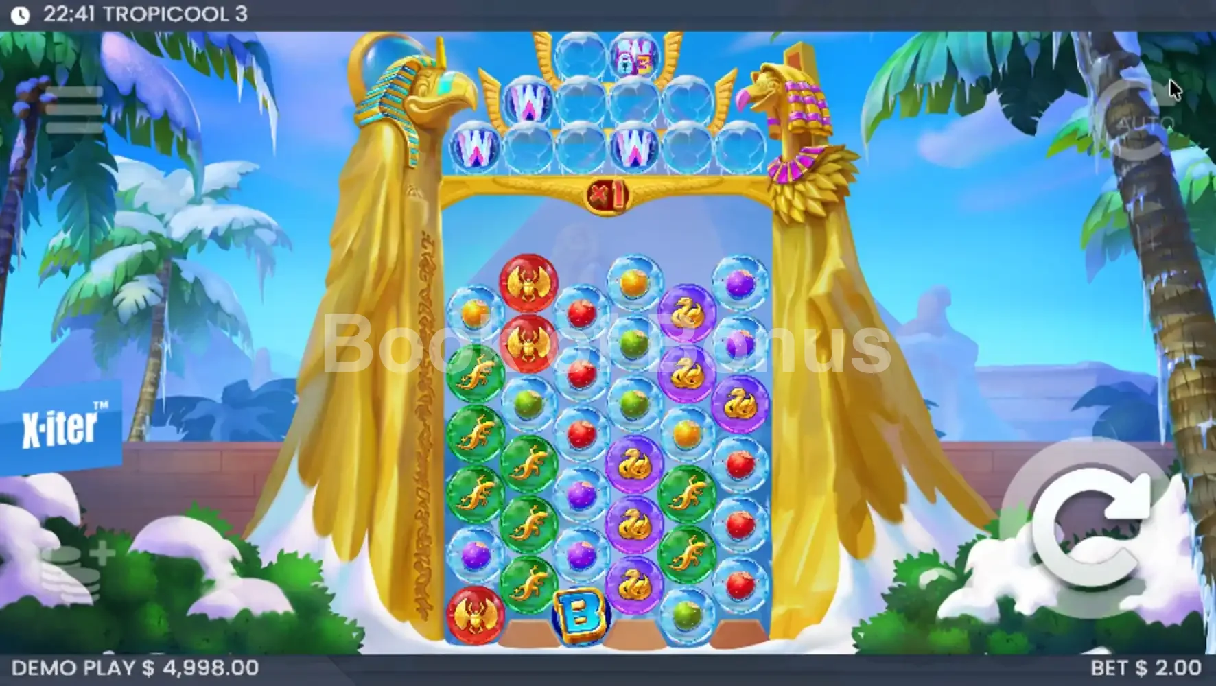 Tropicool 3 par ELK Studios - jeu de base et disposition des rouleaux