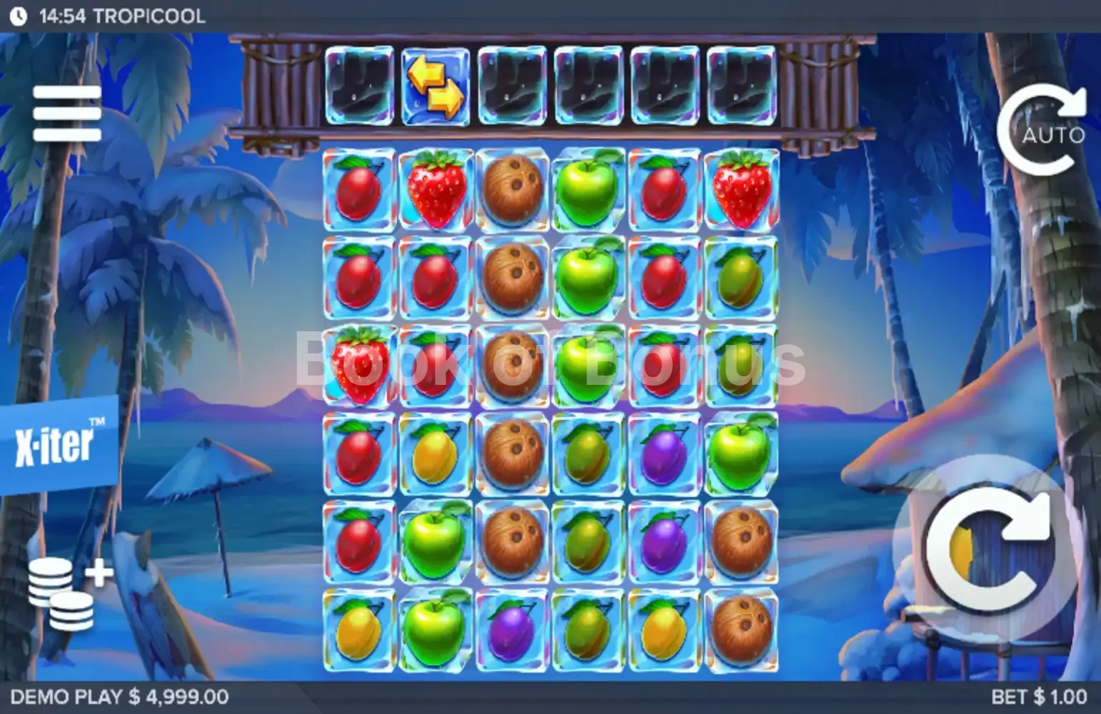 Tropicool par ELK Studios - jeu de base et disposition des rouleaux
