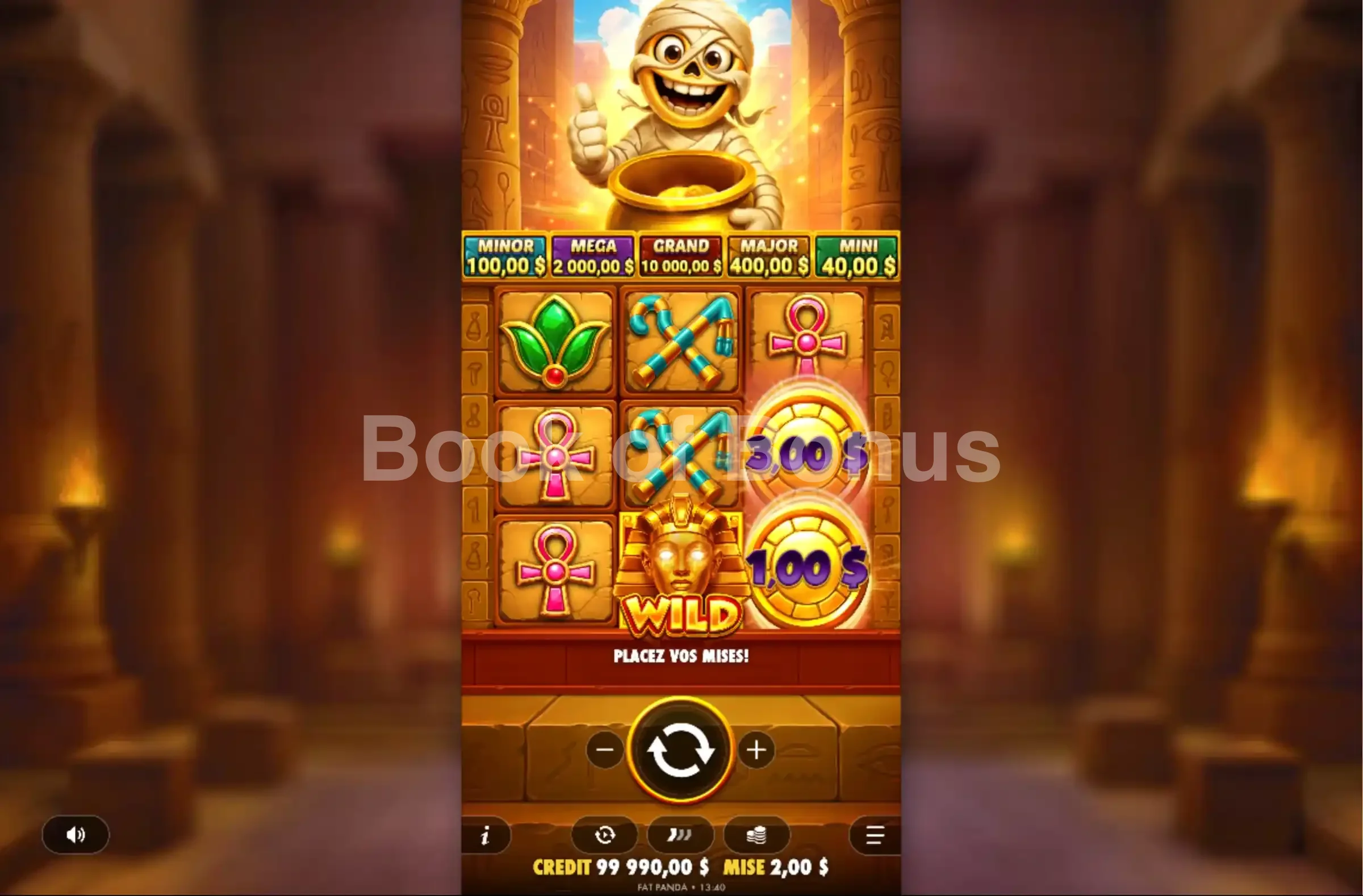 Symbole Wild cobra Tut's Treasure Tower