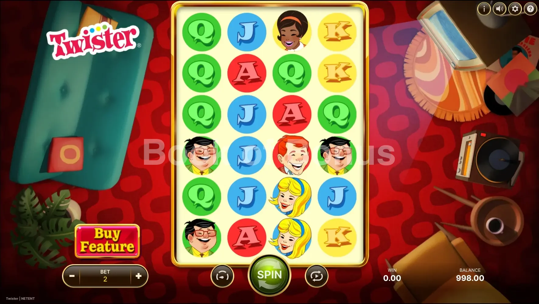 Jeu de base Twister NetEnt