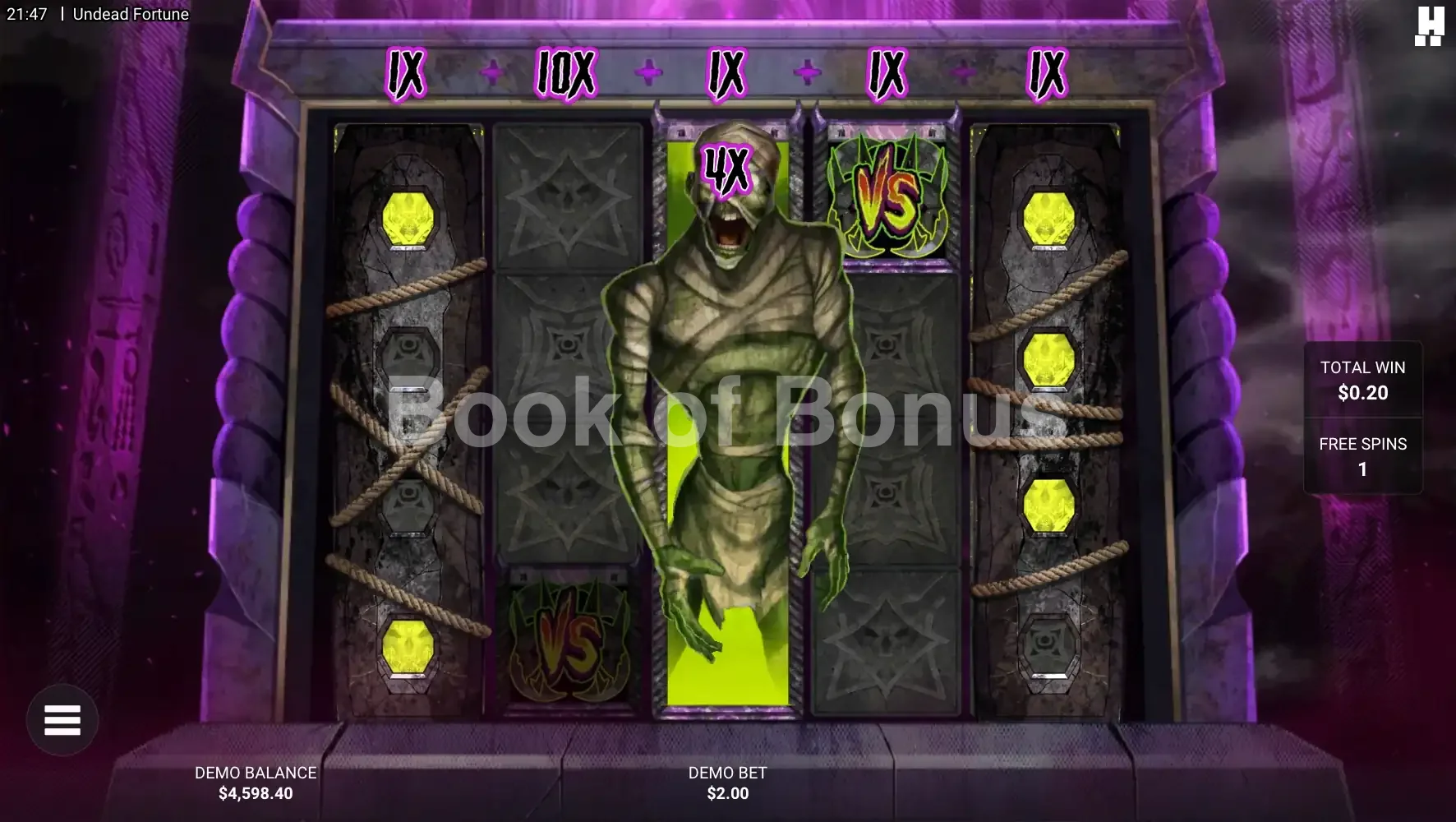 Undead Fortune par Hacksaw Gaming - tours gratuits