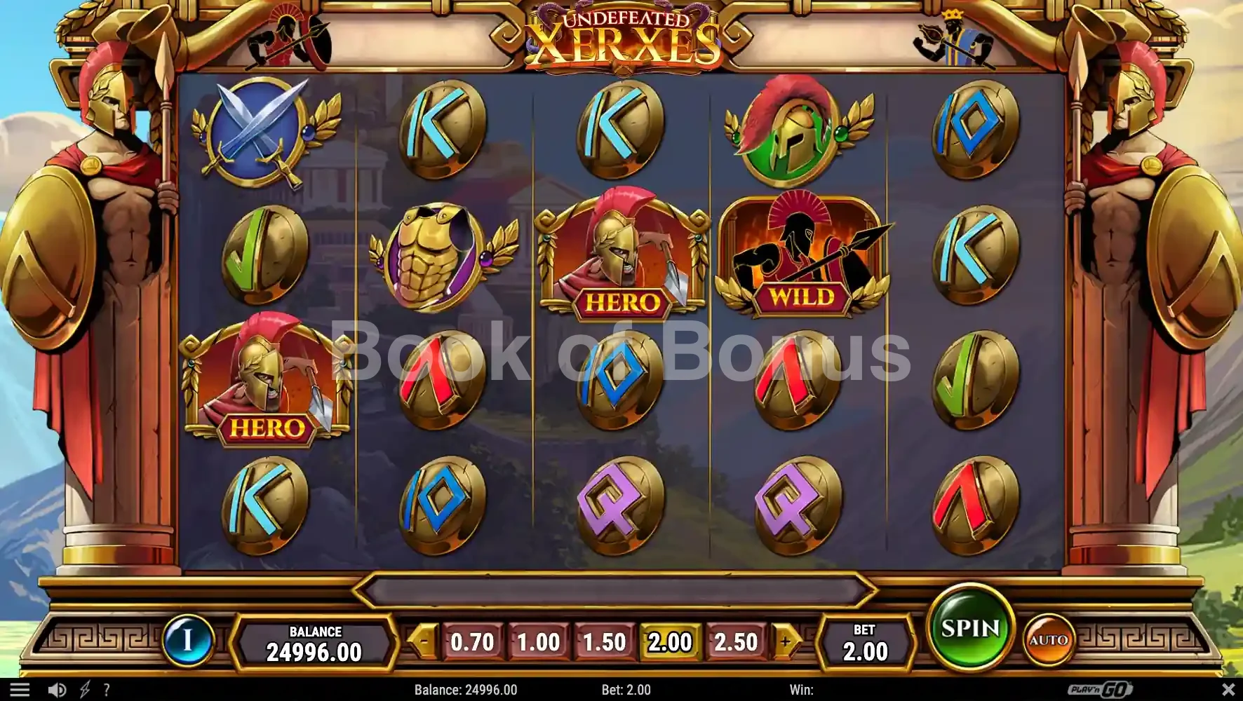 Undefeated Xerxes par Play'n GO - base game 2