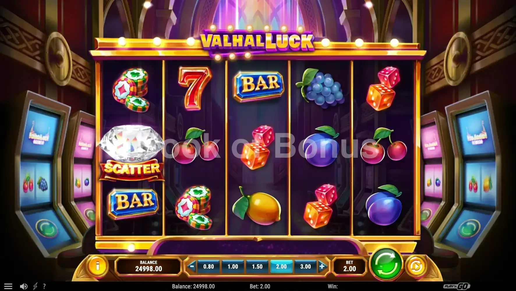 ValhalLuck par Play'n GO - jeu de base et disposition des rouleaux