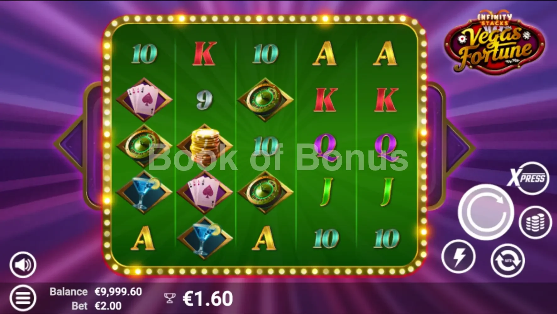Vegas Fortune par Avatar UX - jeu de base et disposition des rouleaux