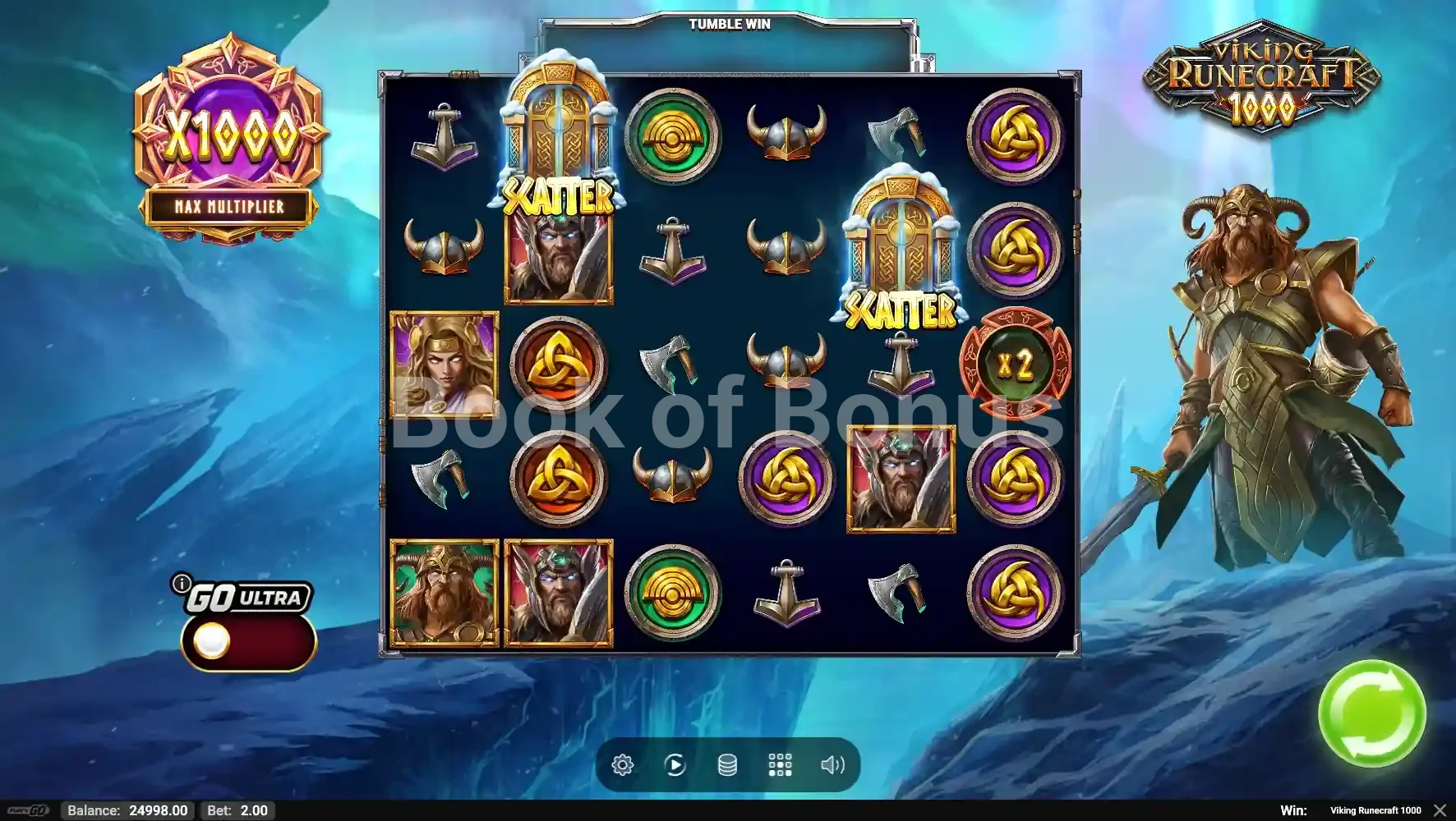 Viking Runecraft 1000 par Play'n GO - jeu de base et disposition des rouleaux