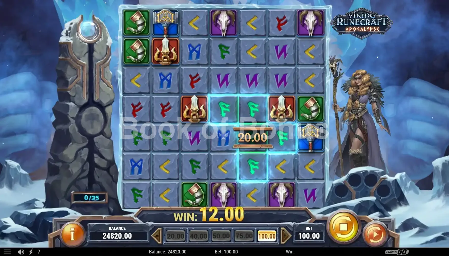 Viking Runecraft Apocalypse par Play'n GO - spin result