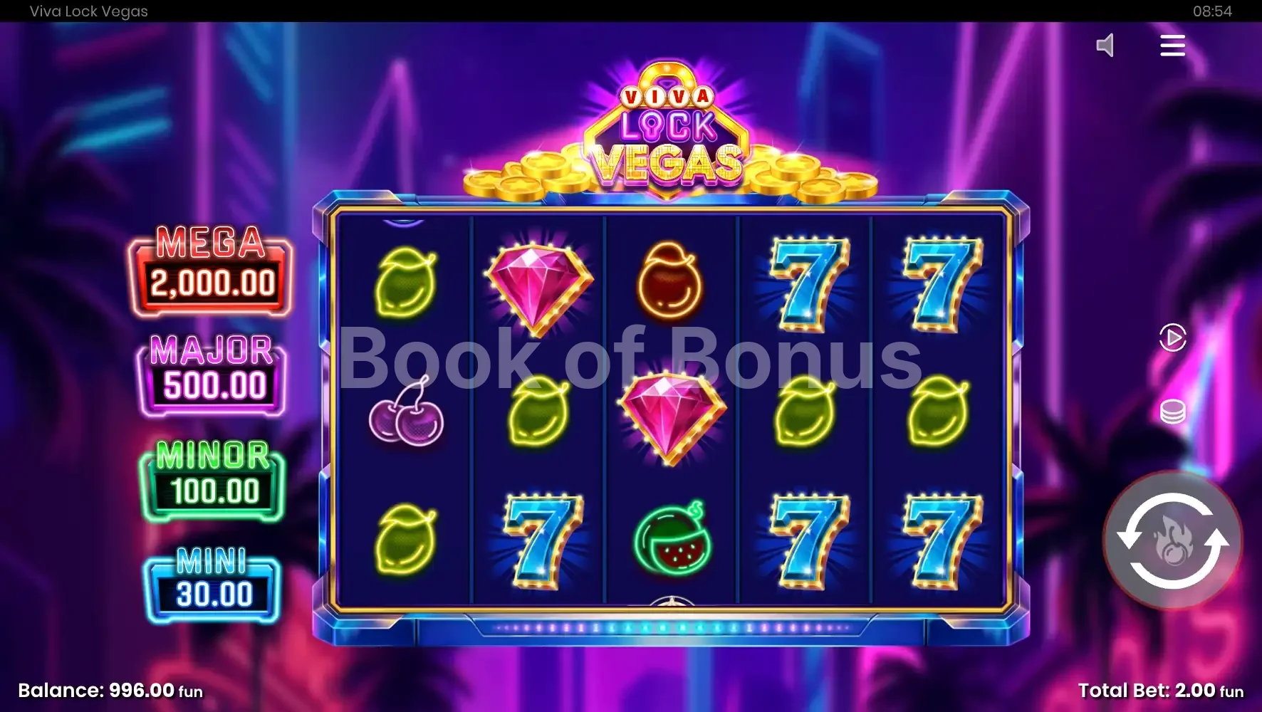 Viva Lock Vegas par Push Gaming - base game 2