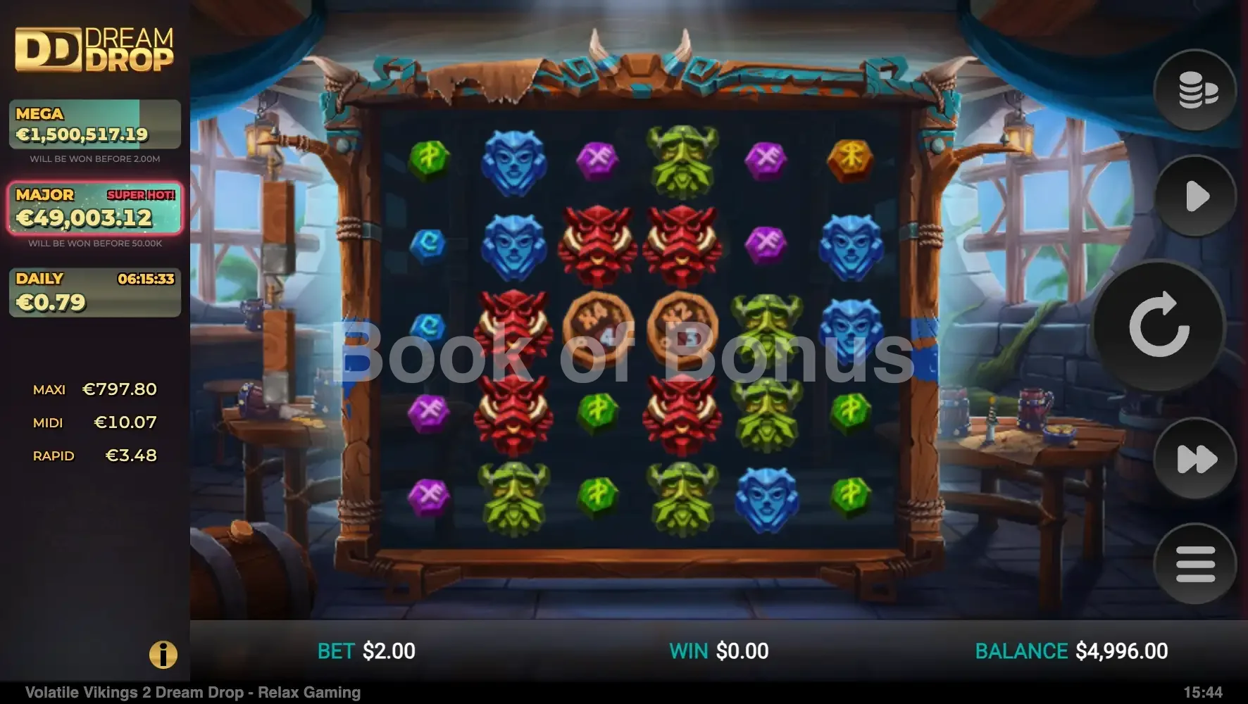 Volatile Vikings 2 Dream Drop par Relax Gaming - base game 2