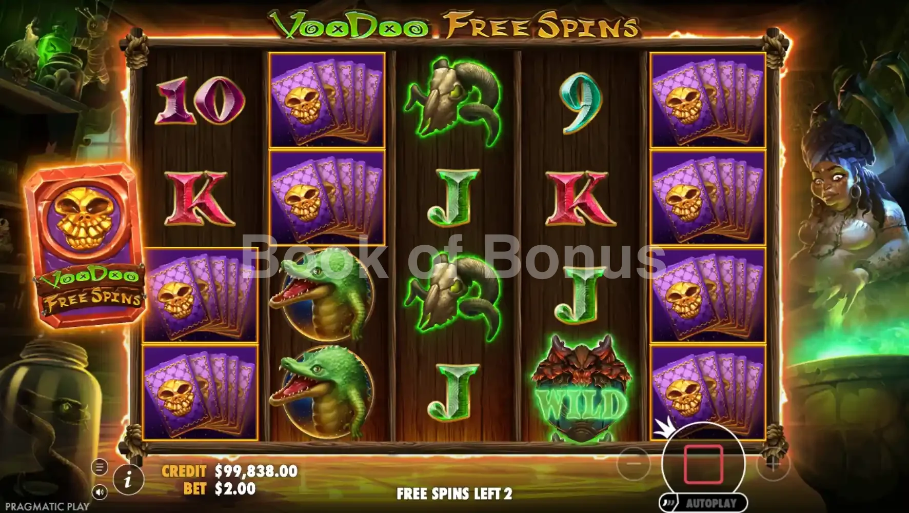 Voodoo Magic par Pragmatic Play - tours gratuits