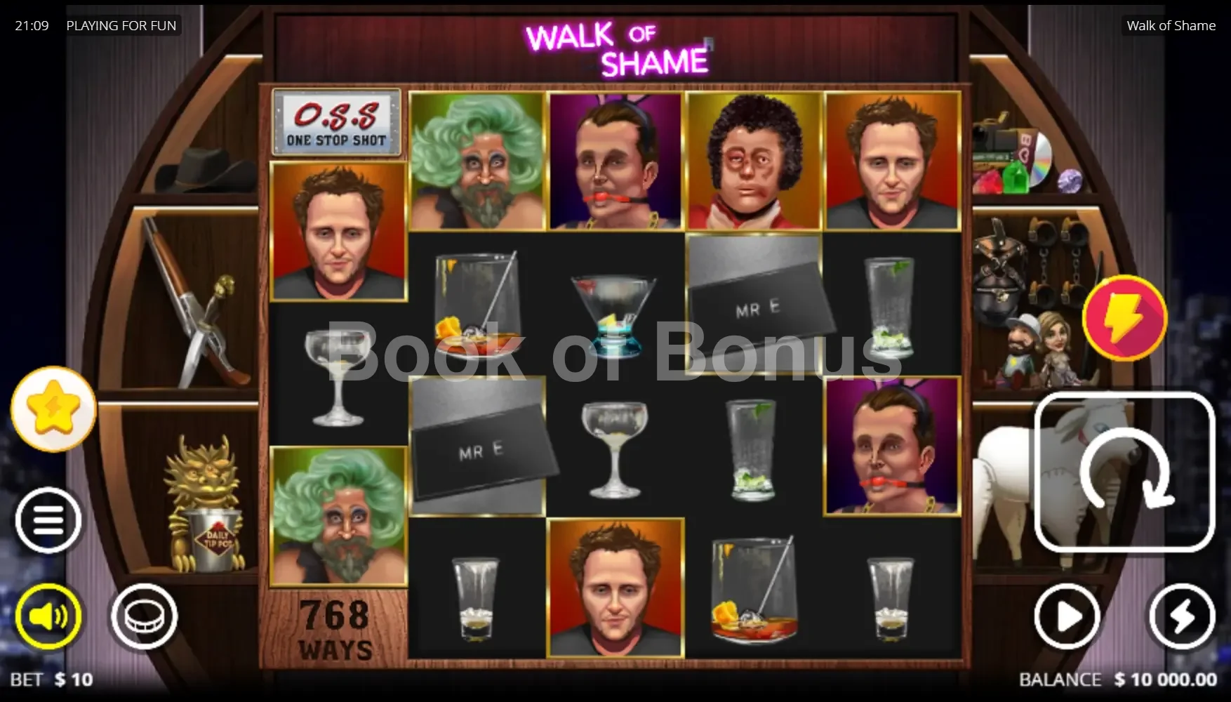 Walk of Shame par Nolimit City - jeu de base et disposition des rouleaux