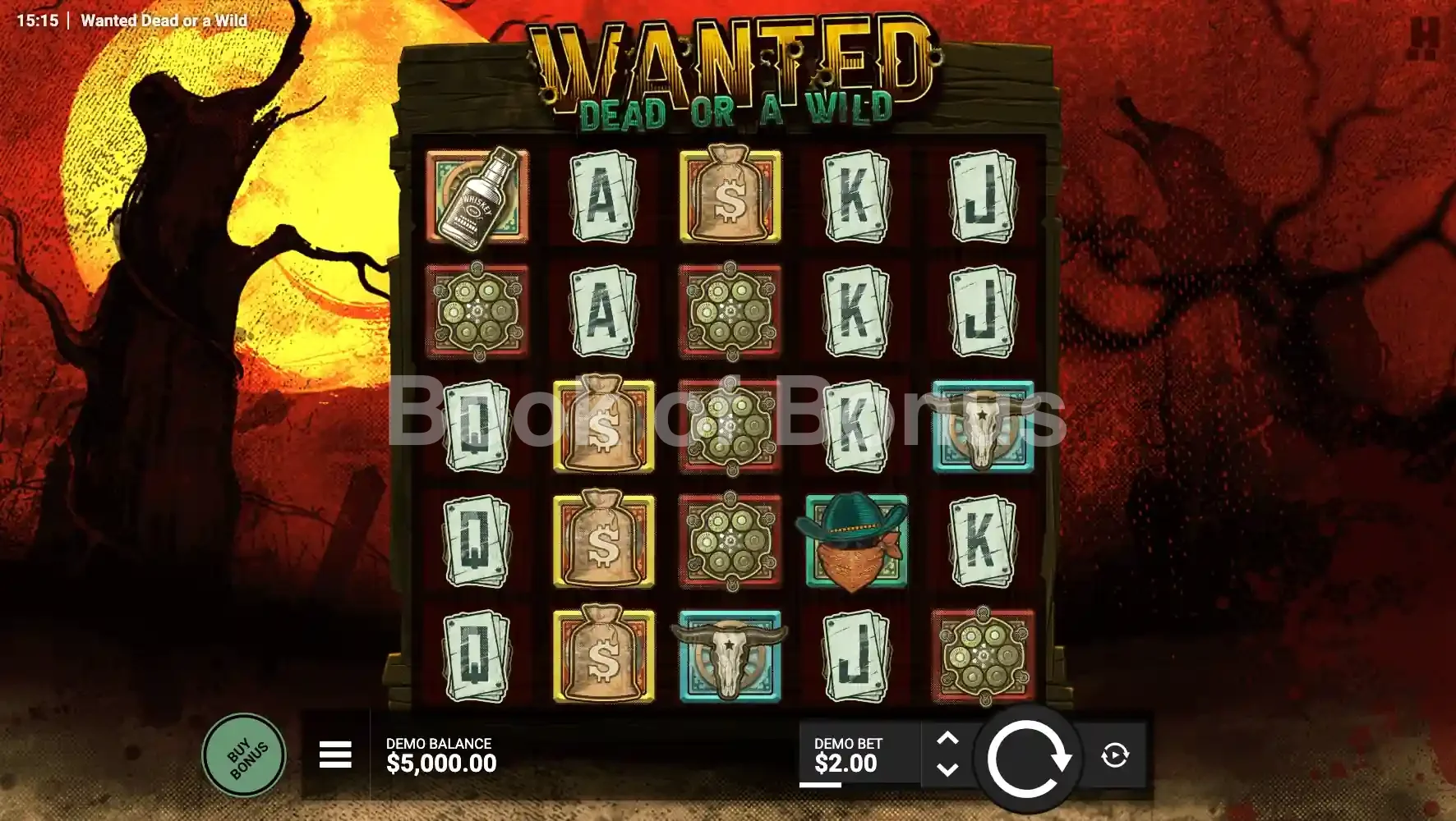 Wanted Dead or a Wild par Hacksaw Gaming - jeu de base et disposition des rouleaux