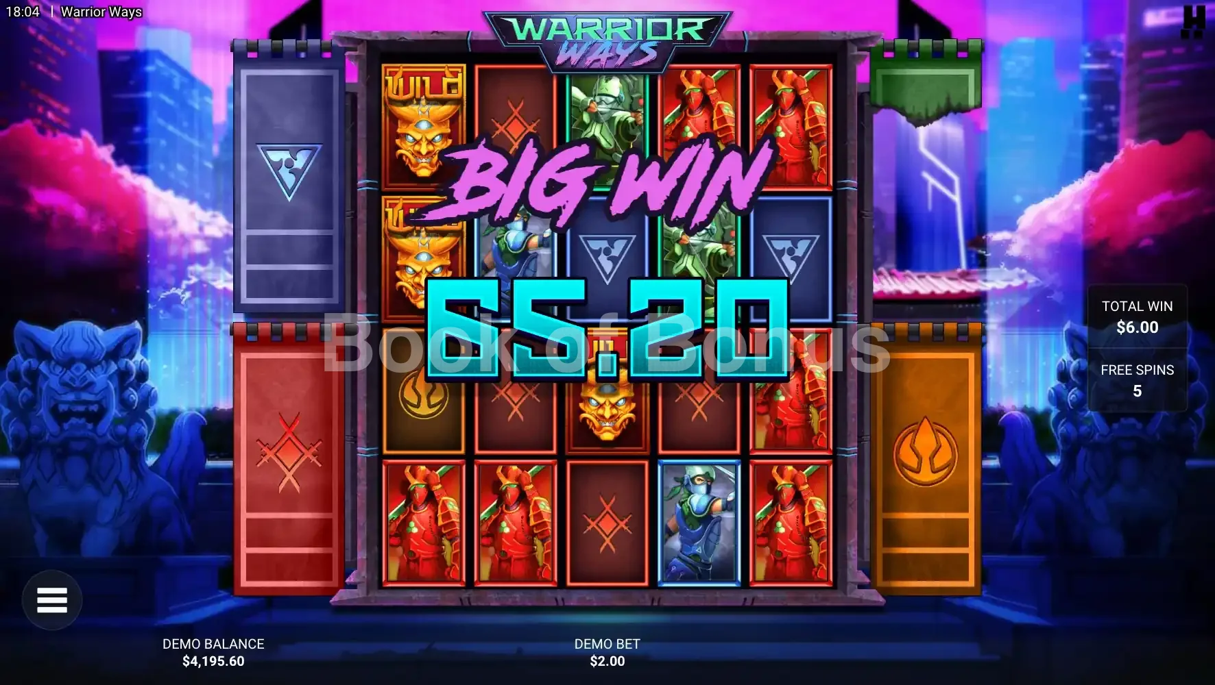 Warrior Ways par Hacksaw Gaming - gros gain