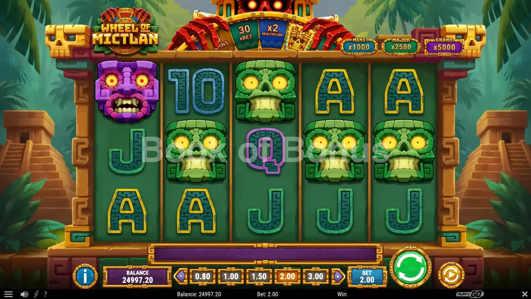 Wheel of Mictlan par Play'n GO - jeu de base et disposition des rouleaux