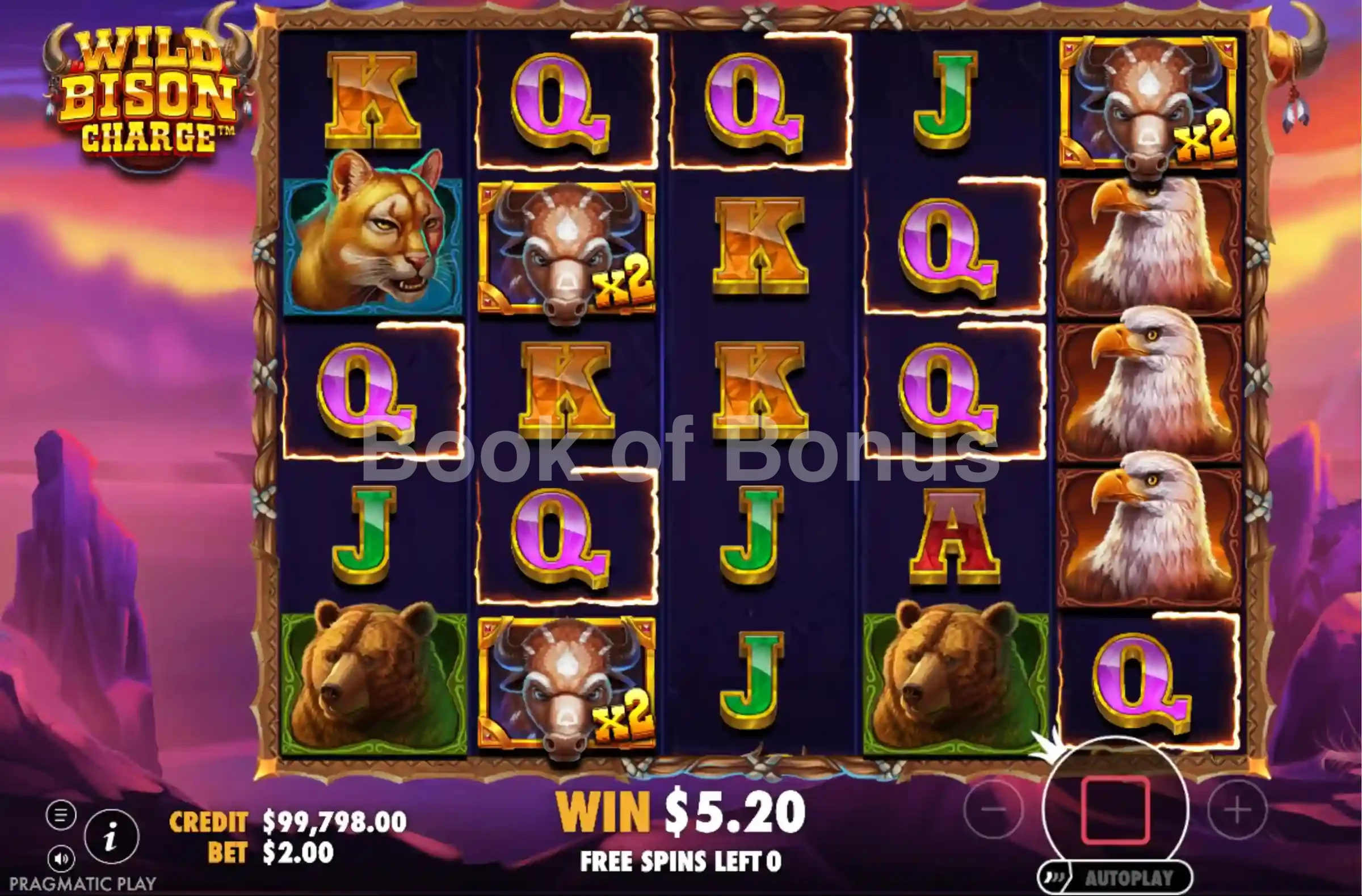 Wild Bison Charge par Pragmatic Play - tours gratuits
