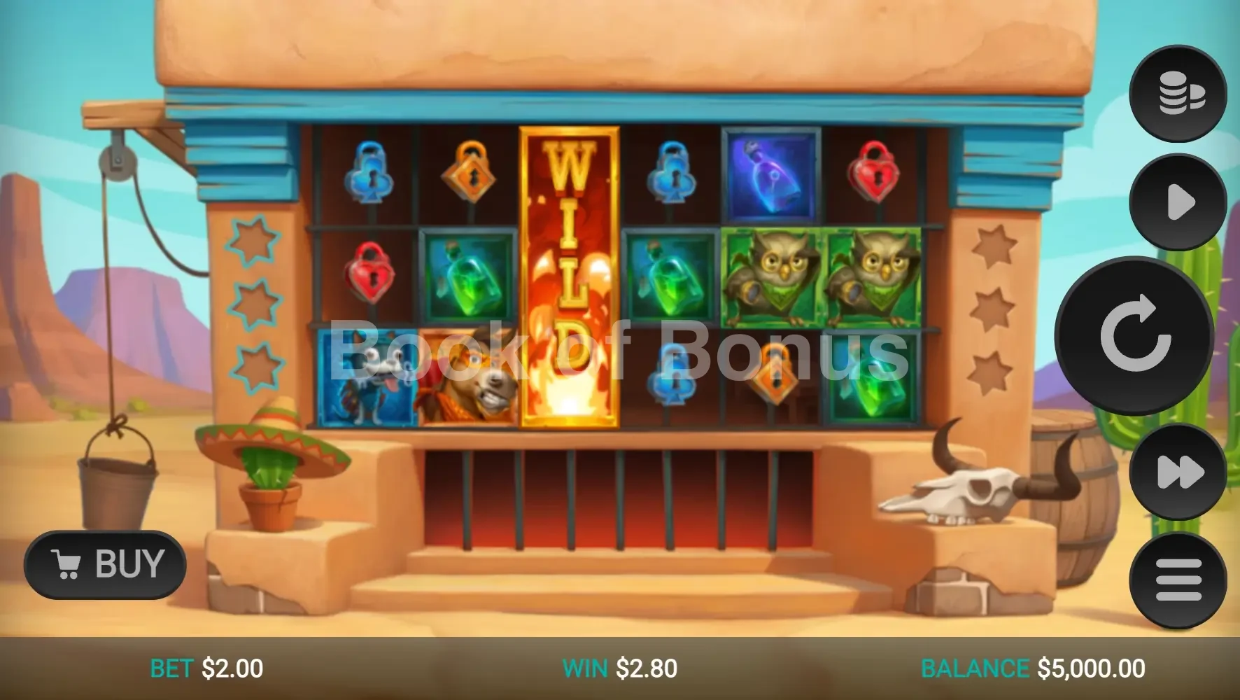 Wild Chapo 2 par Relax Gaming - jeu de base et disposition des rouleaux