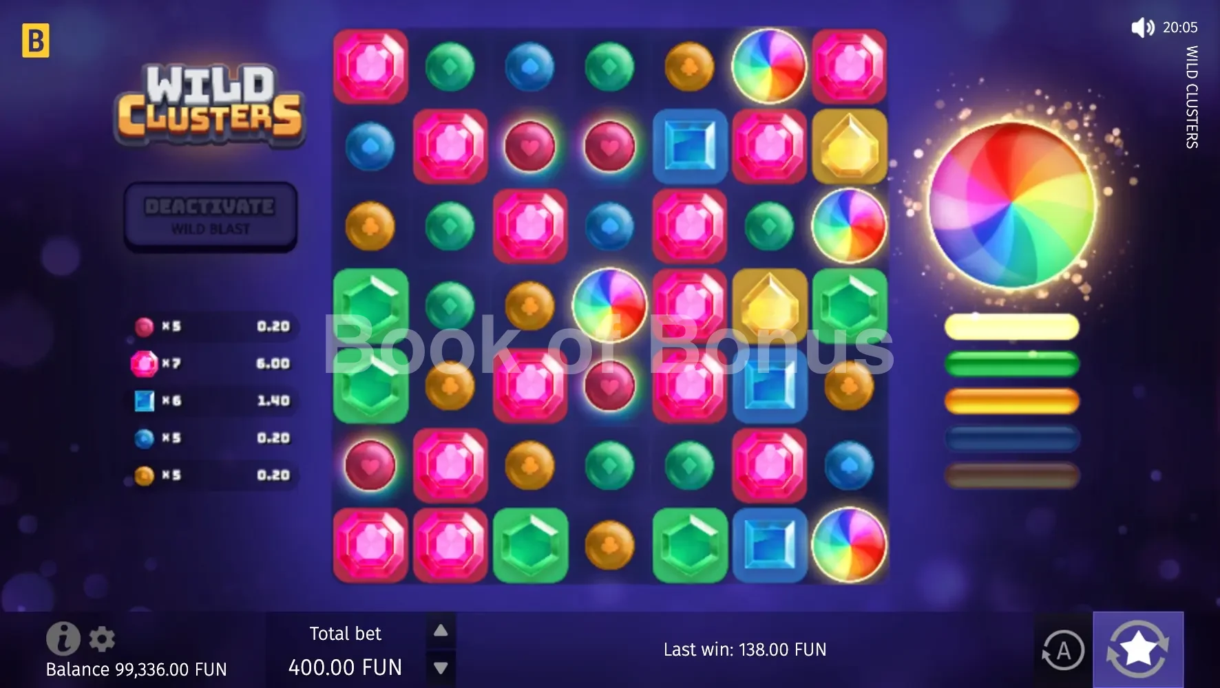 Wild Clusters par BGaming - tours gratuits