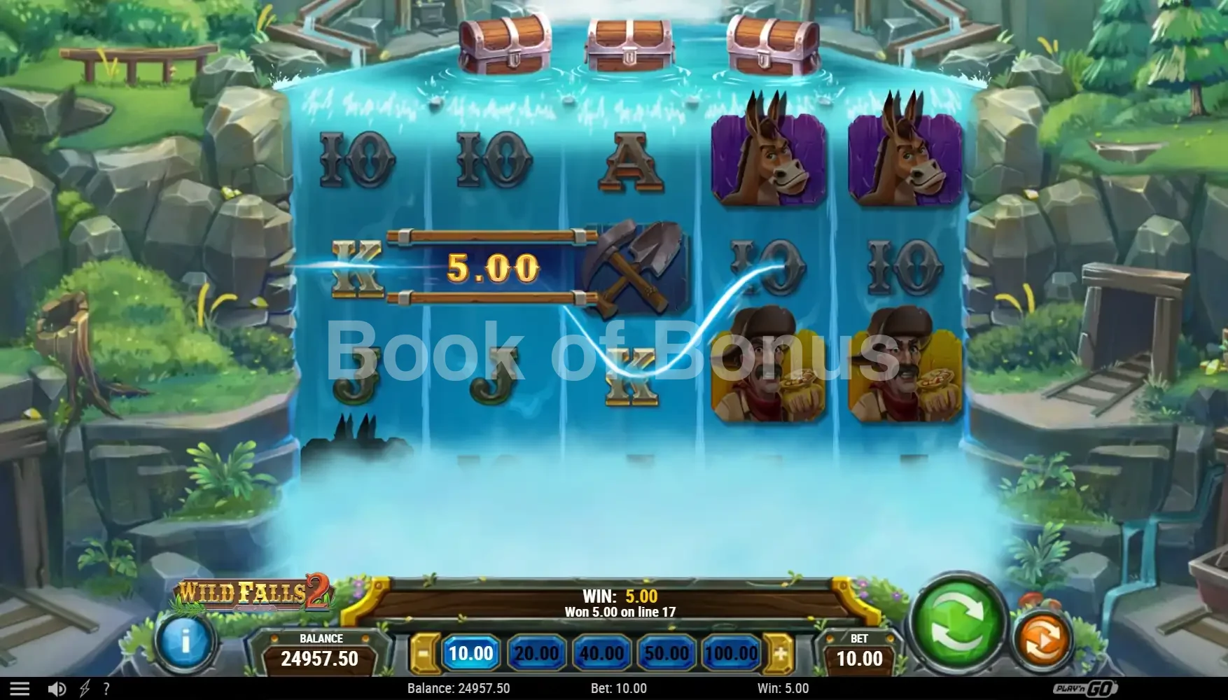 Résultat de spin Wild Falls 2