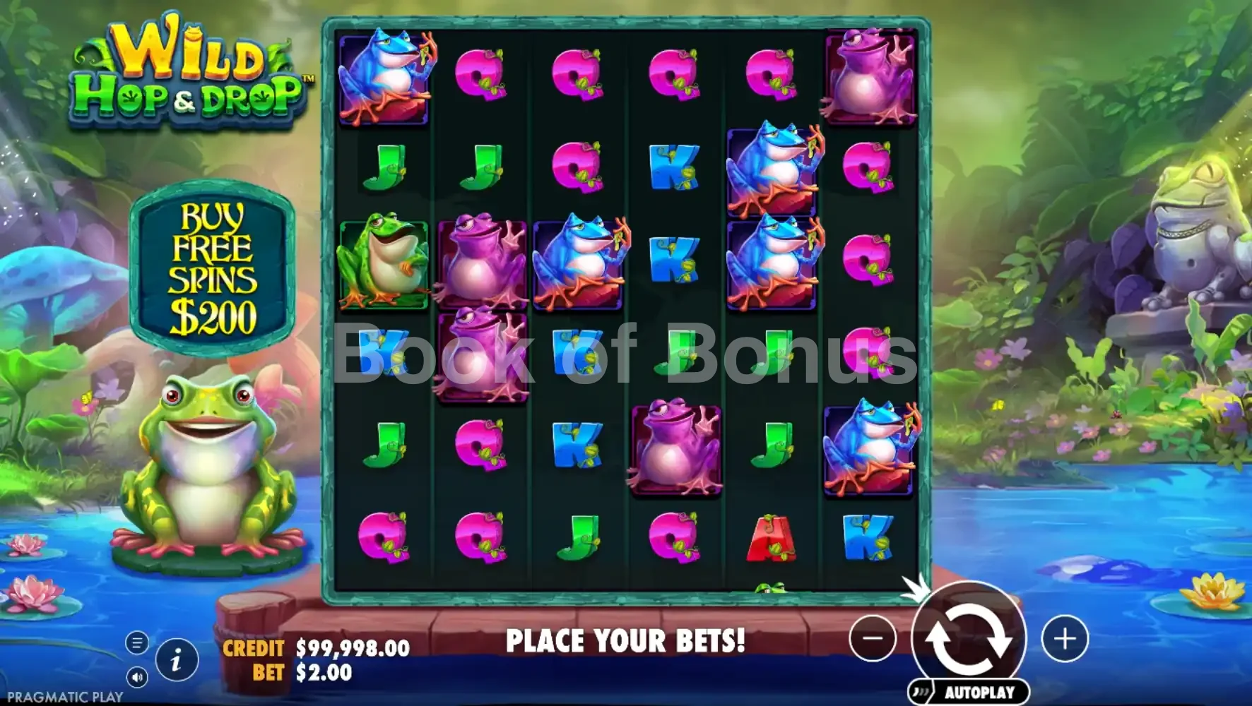 Wild Hop & Drop par Pragmatic Play - jeu de base et disposition des rouleaux