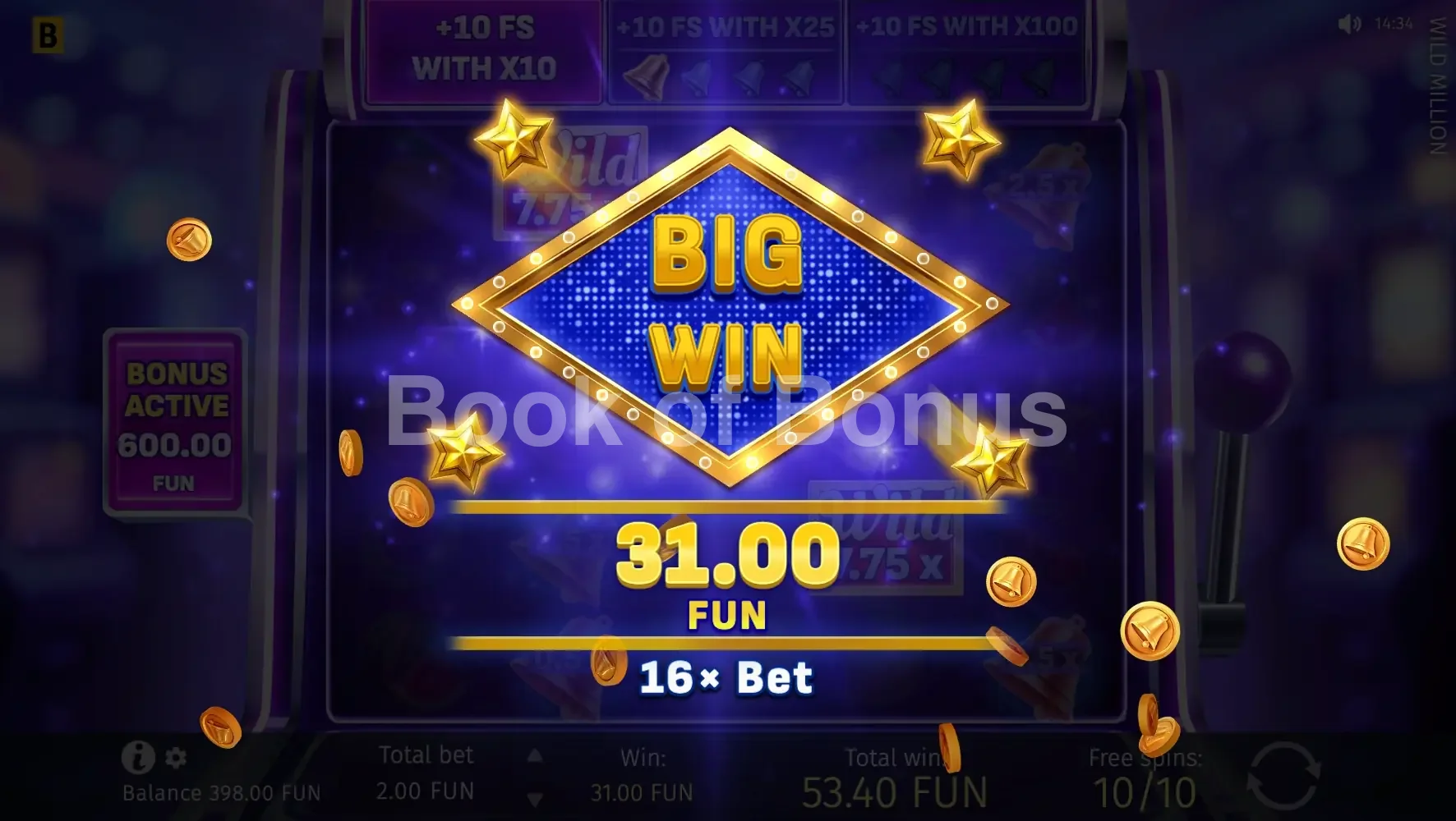 Wild Million par BGaming - gros gain