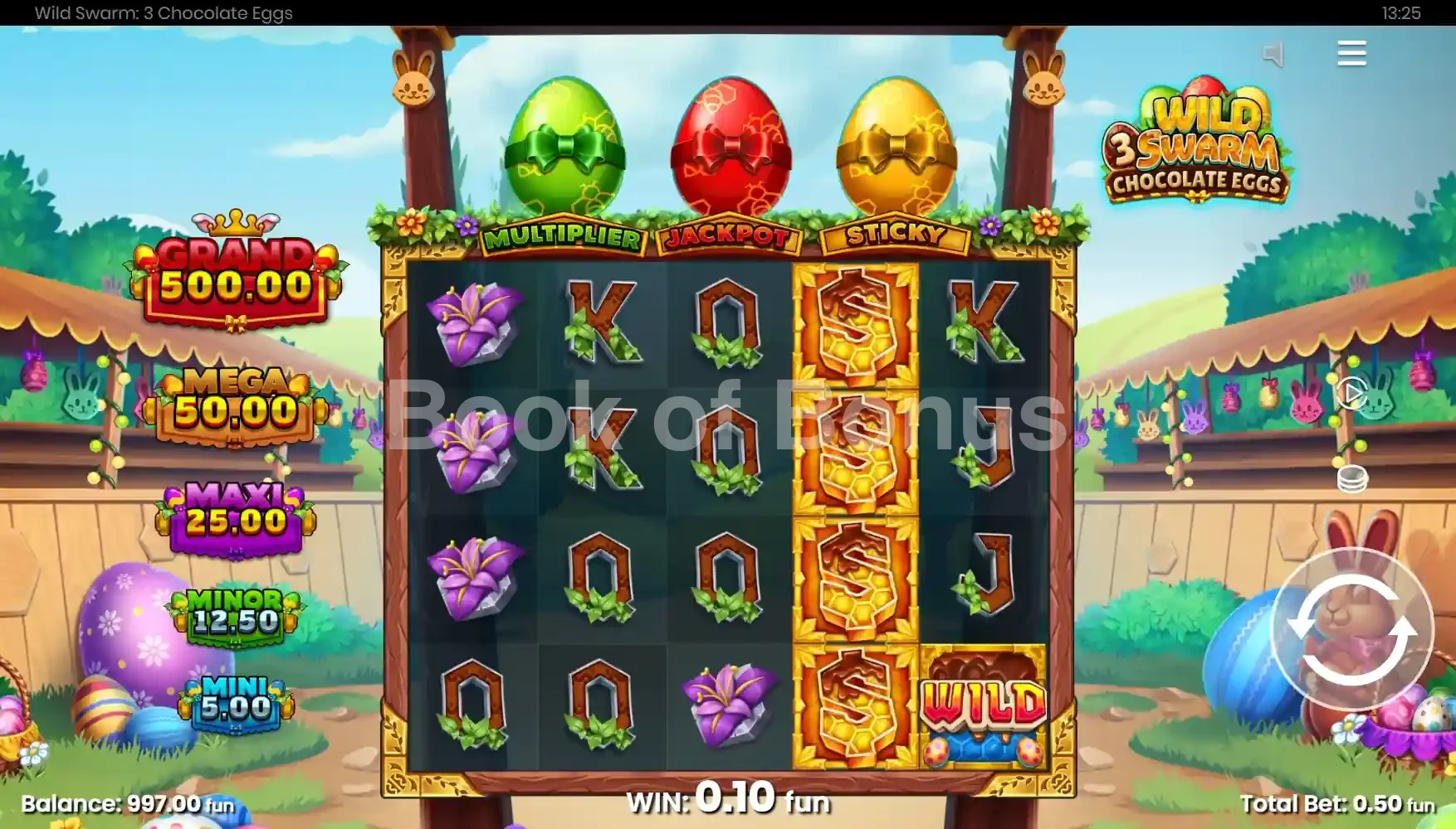 Wild Swarm 3 Chocolate Eggs par Push Gaming - spin result