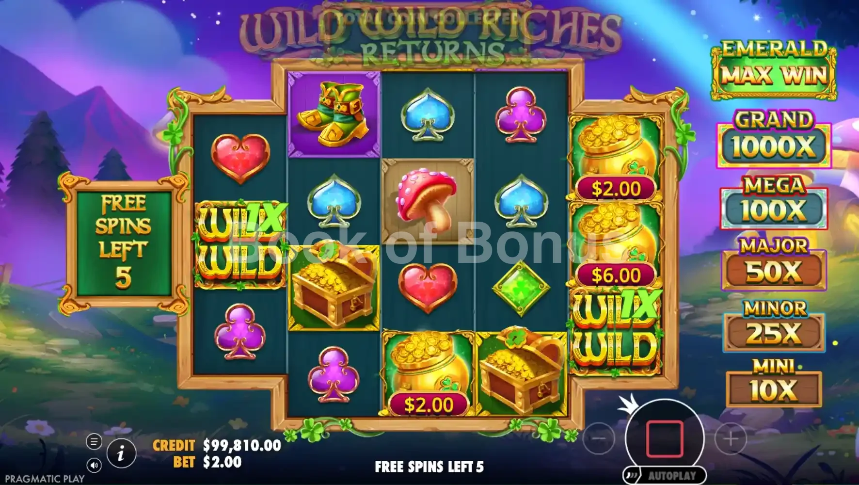 Tours gratuits Wild Wild Riches Returns