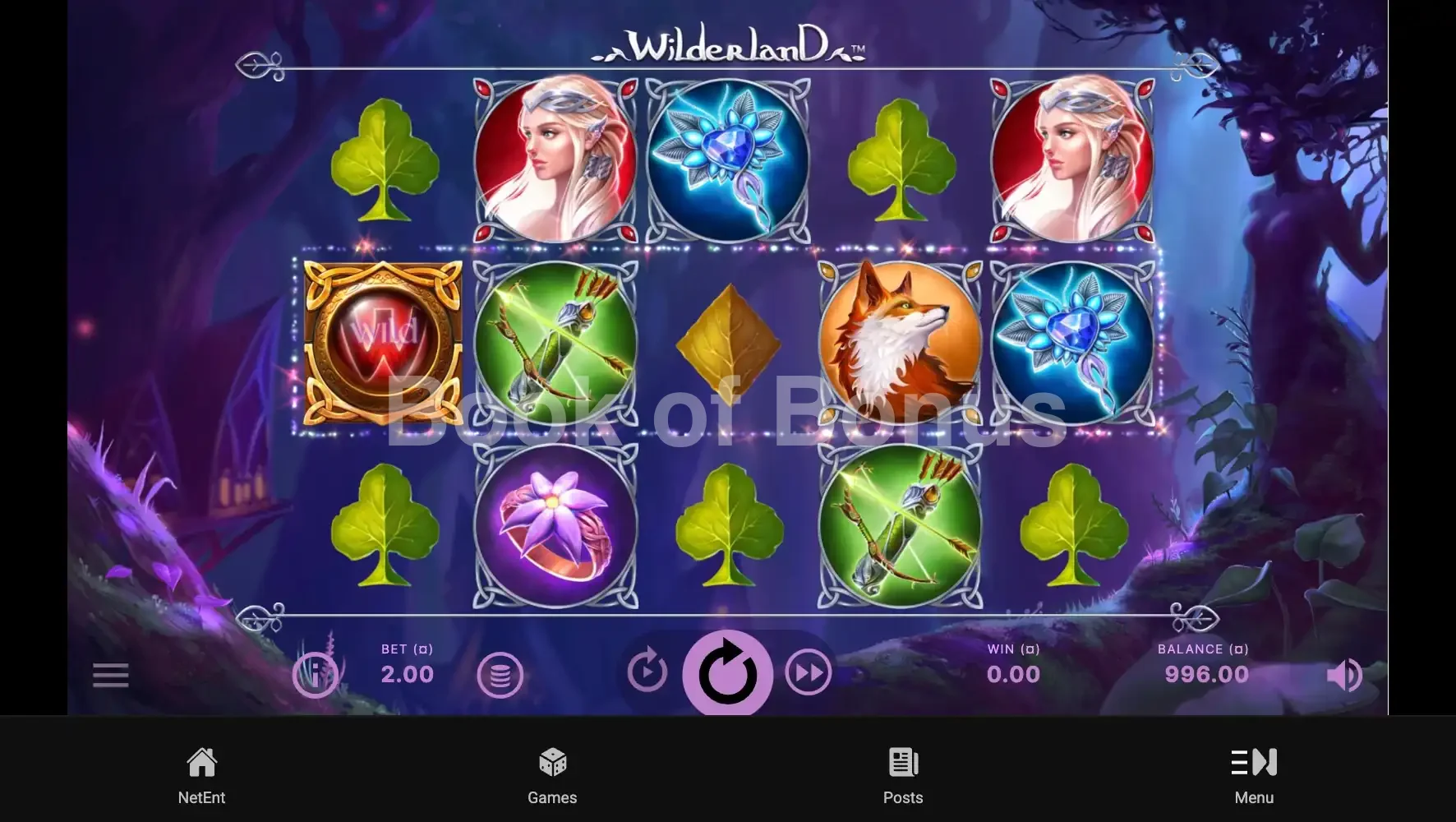 Wilderland par NetEnt - base game 2