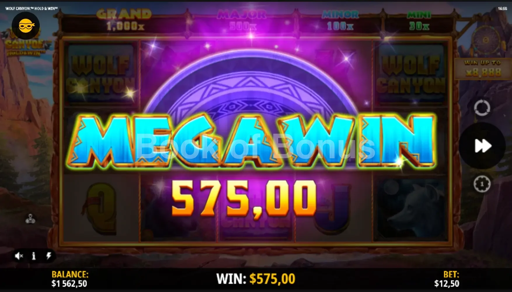 Wolf Canyon Hold & Win par iSoftBet - gros gain
