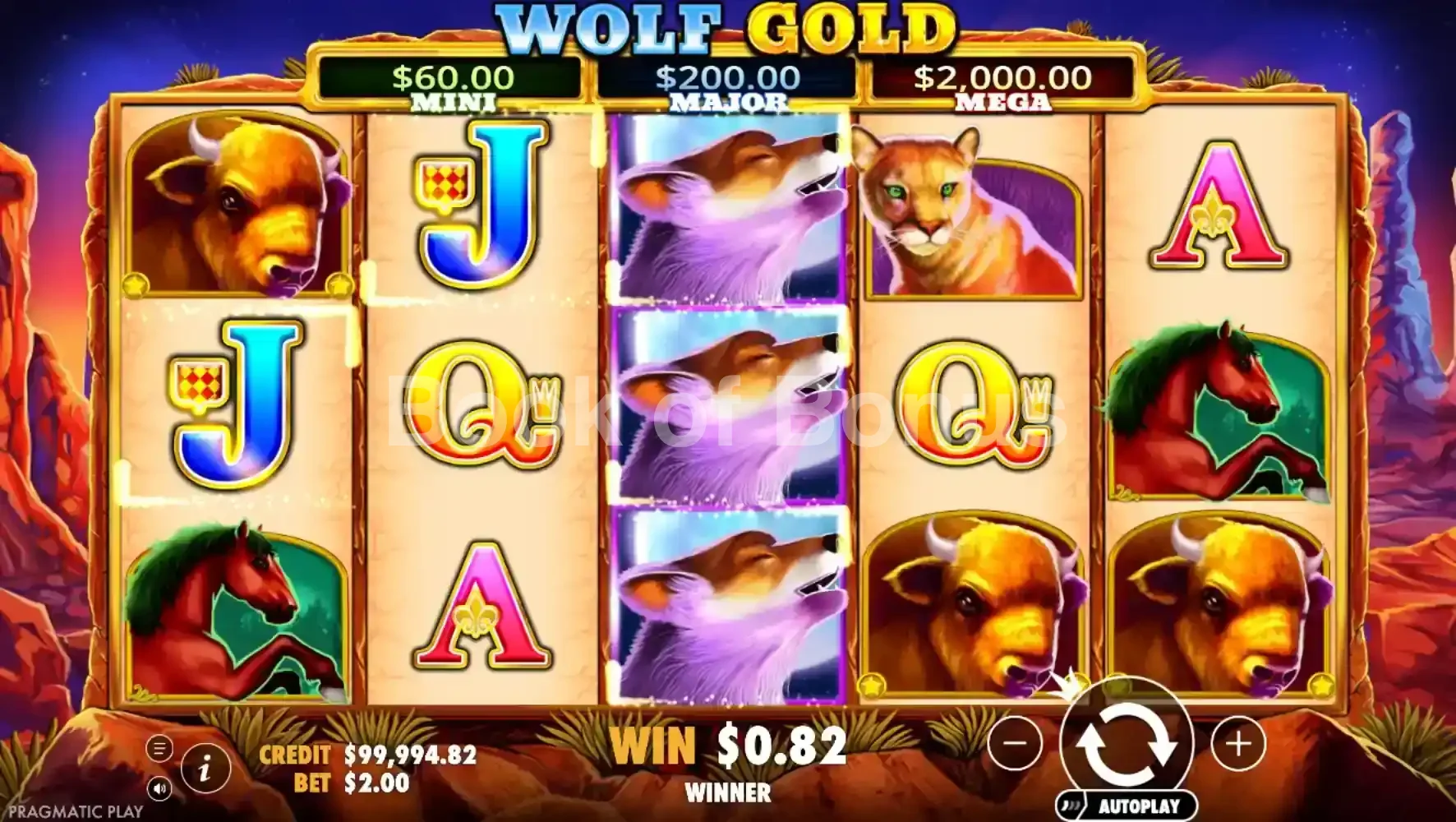 Deuxième vue du jeu Wolf Gold Power Jackpot