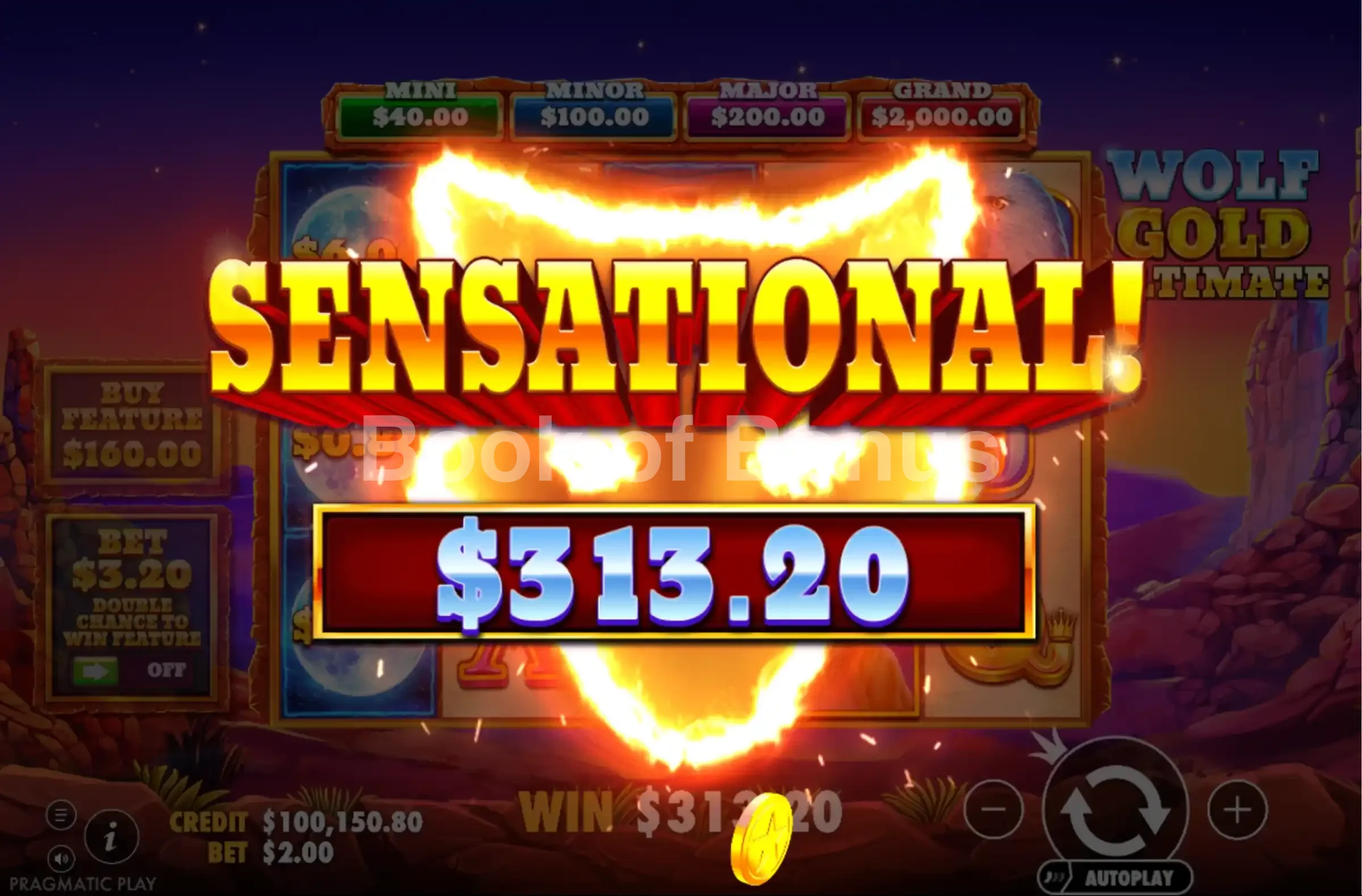 Gros gain sur Wolf Gold Ultimate