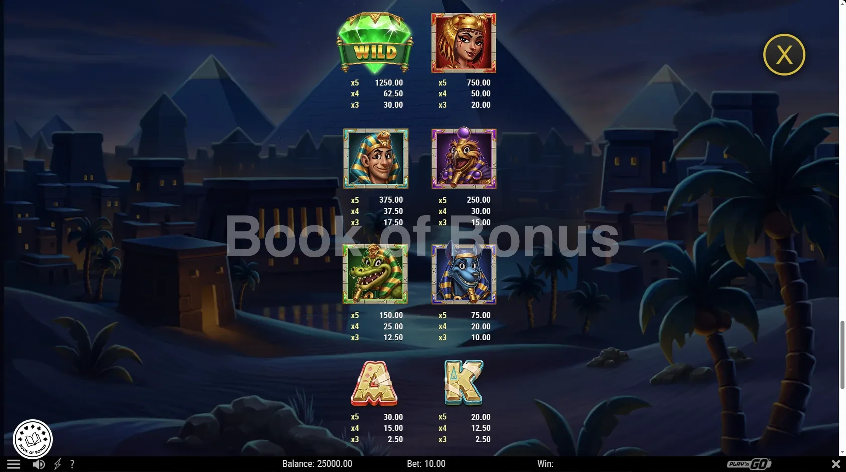 Wrappin’ Gold par Play'n GO - table des gains et valeurs des symboles