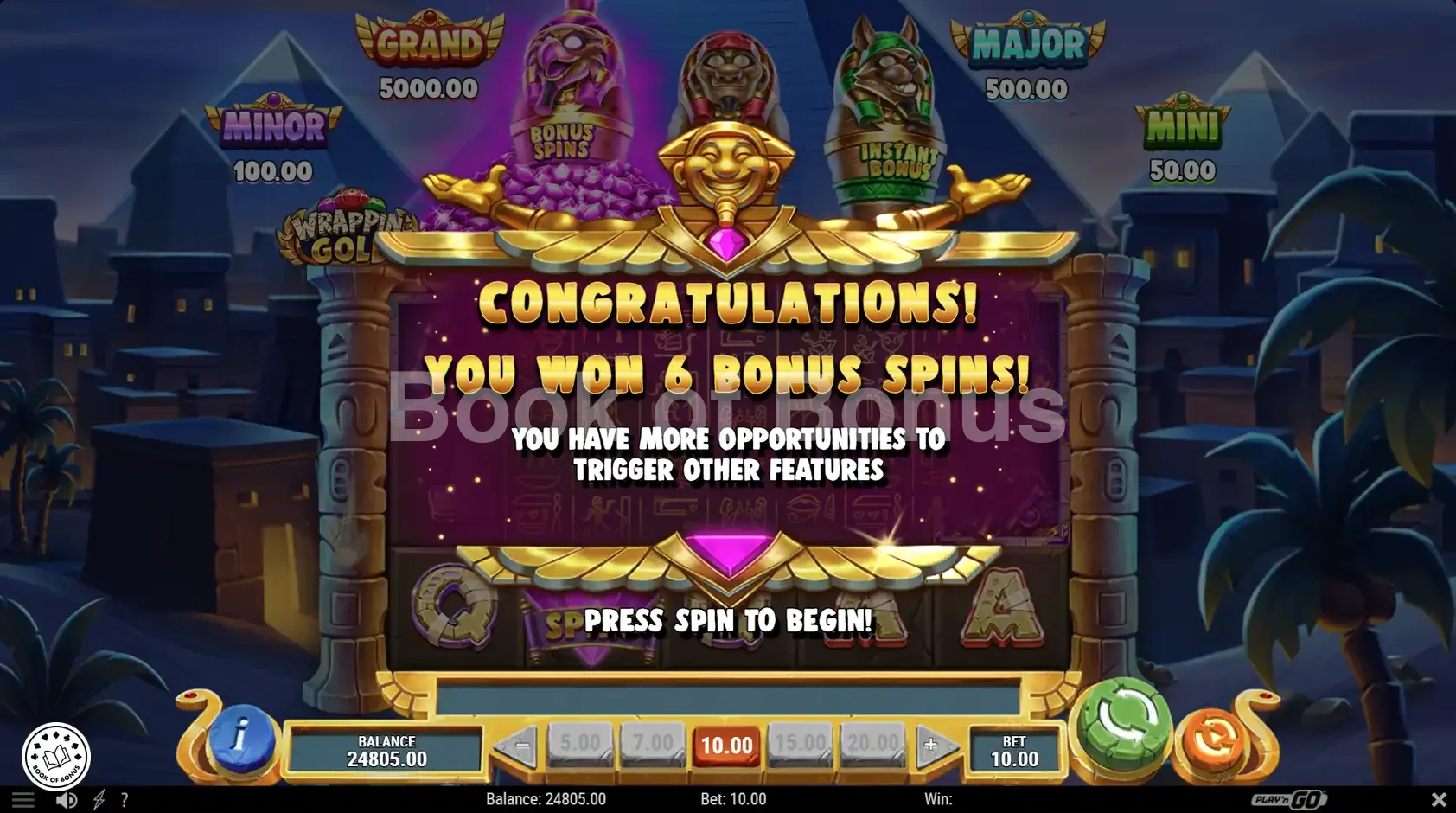 Wrappin’ Gold par Play'n GO - tours gratuits