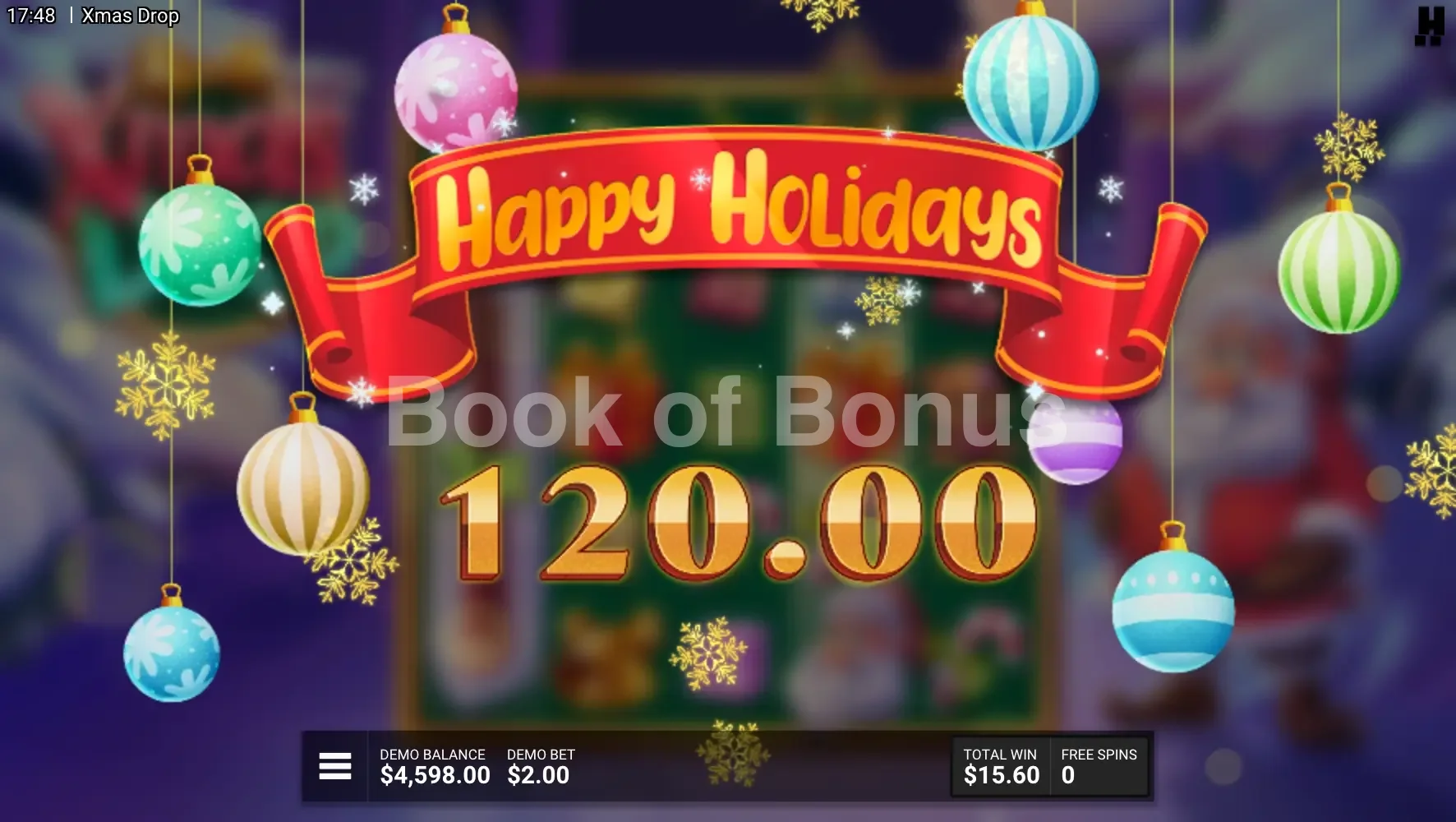 Gros gain sur Xmas Drop