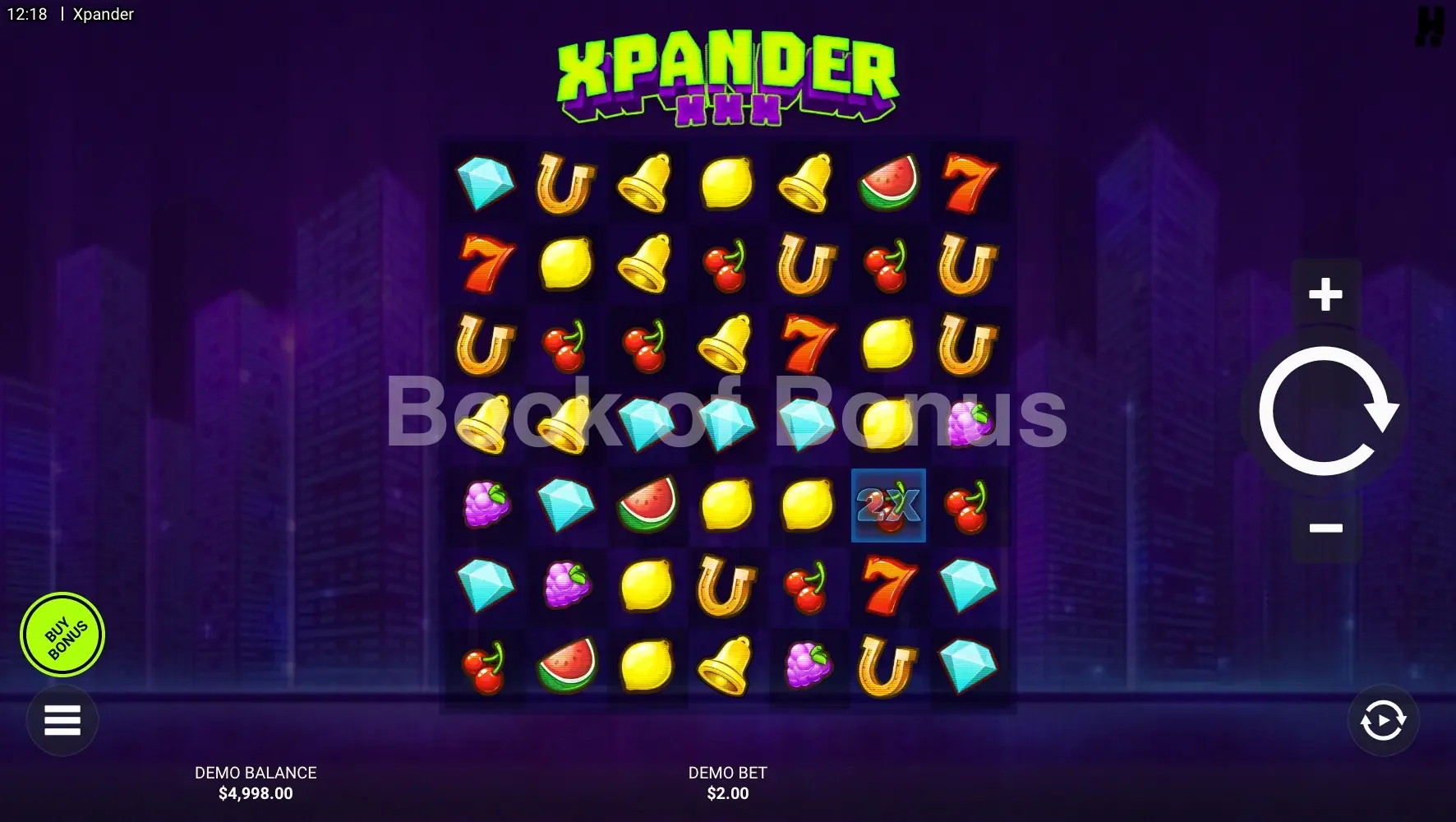 Xpander par Hacksaw Gaming - jeu de base et disposition des rouleaux